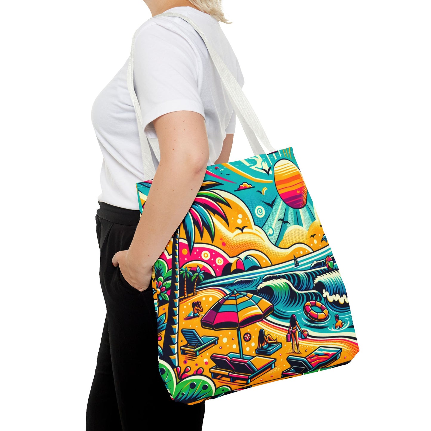 Tote Bag, Beach Print