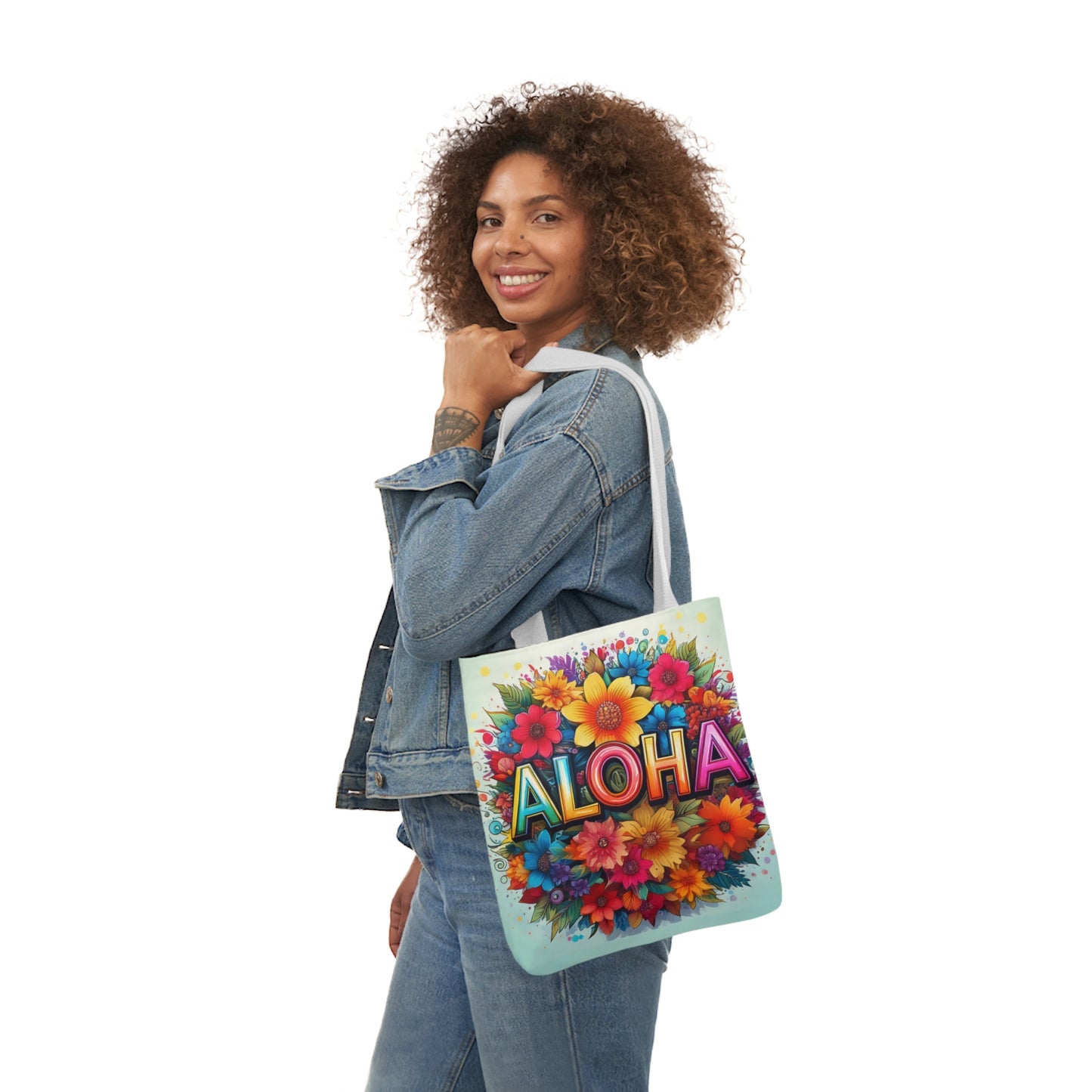 Tote Bag, Canvas ALOHA print