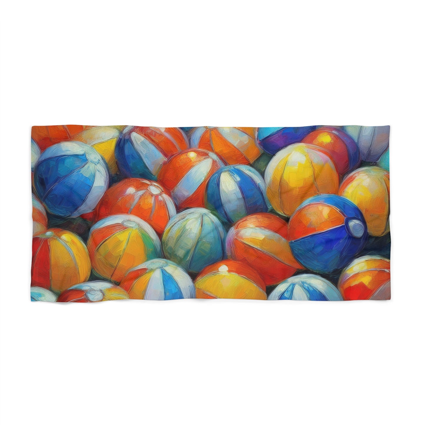 Beach Towel, Beach Ball print