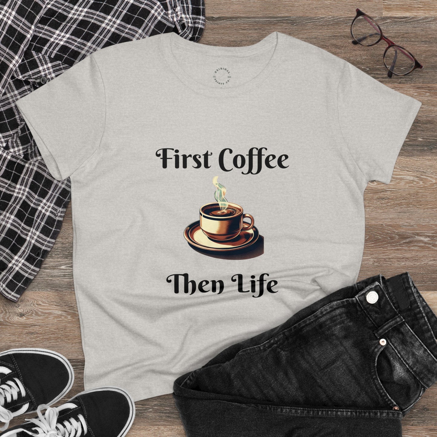 Women's Cotton Tee, Coffee