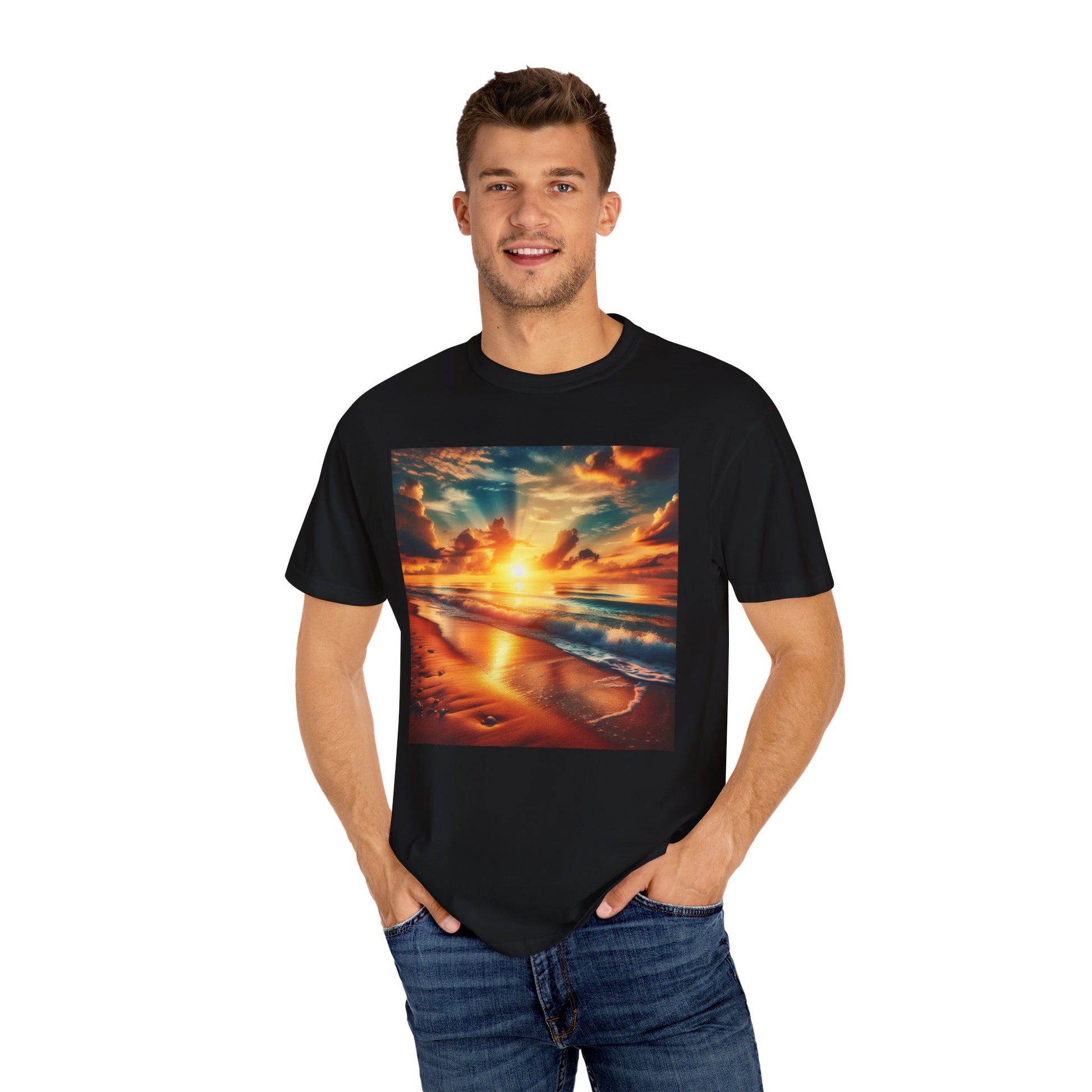 Sunrise at the beach, Unisex T-shirt - Original Prints Co