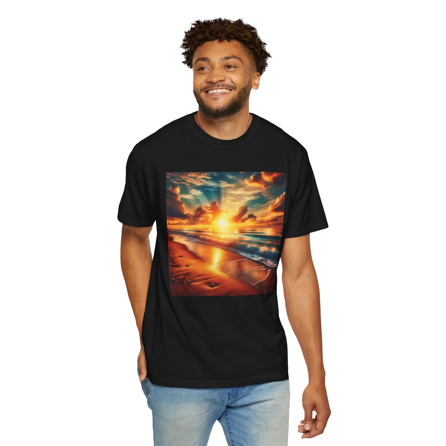 Sunrise at the beach, Unisex T-shirt - Original Prints Co