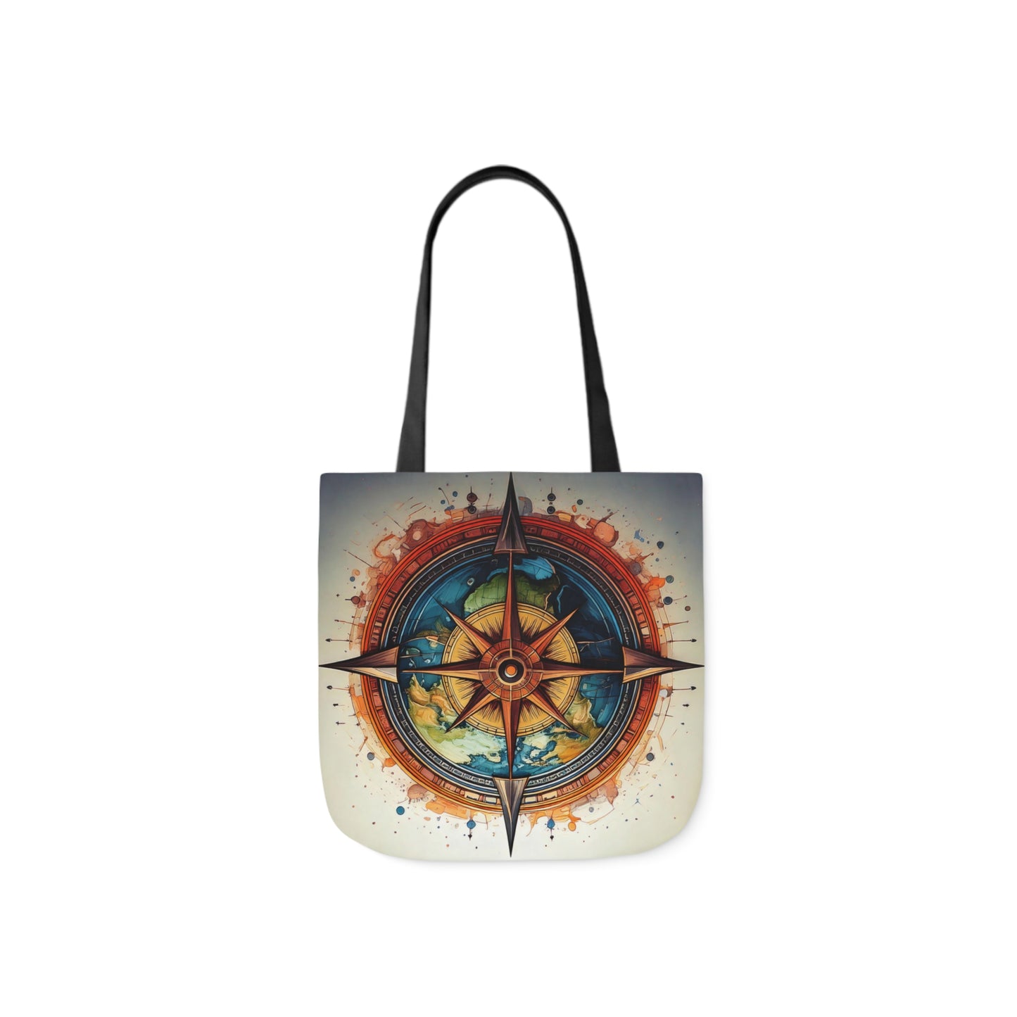 World Compass, Canvas Tote Bag.