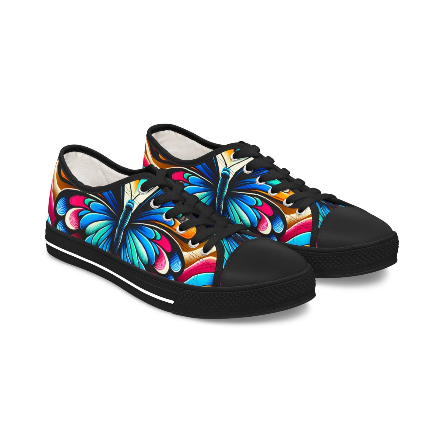 Colorful Butterfly Women's Low Top Sneakers