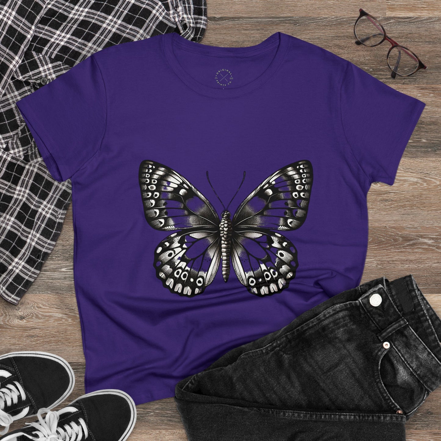 Inked Butterfly, Women's Cotton Tee