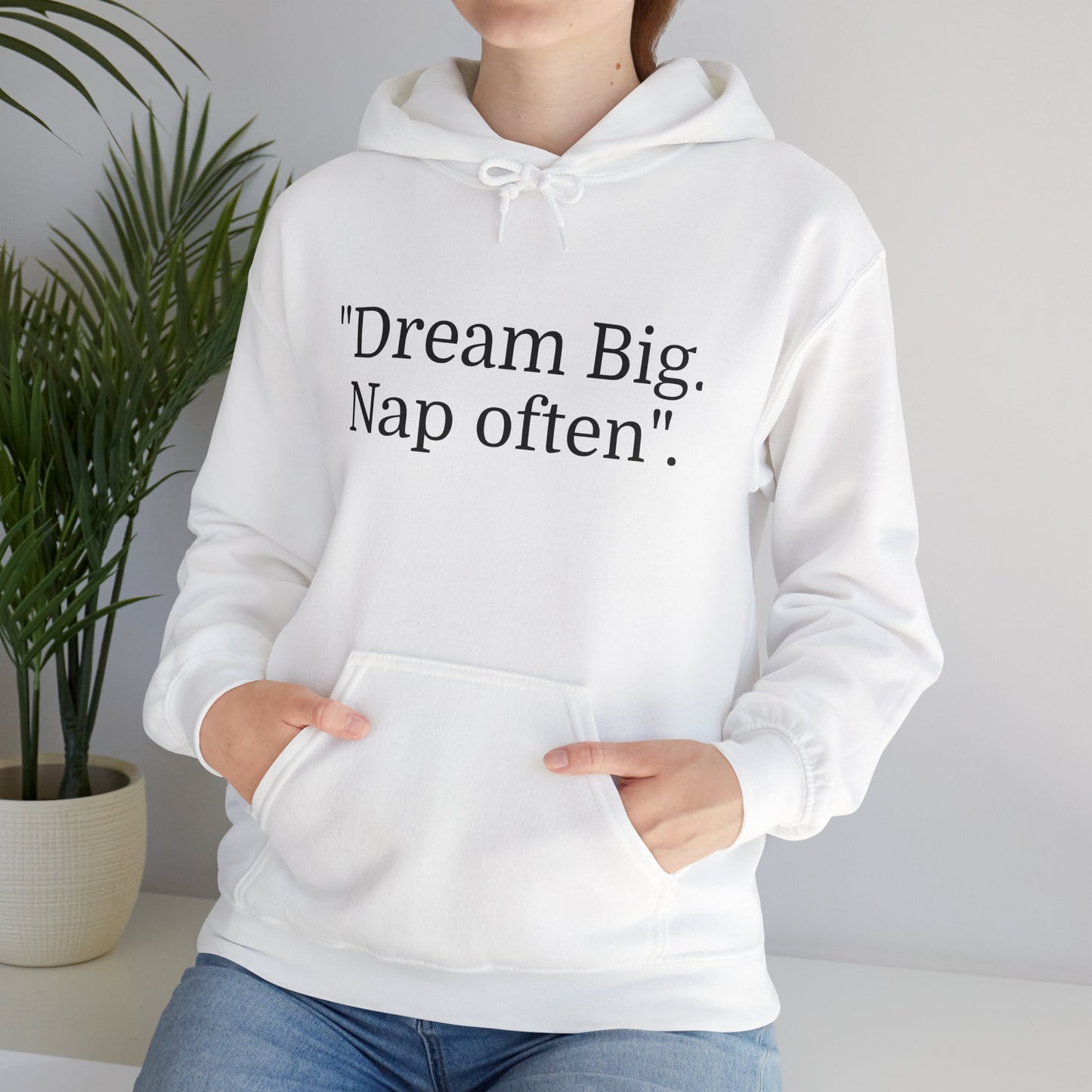 Hooded Sweatshirt, "Dream Big, Nap often"