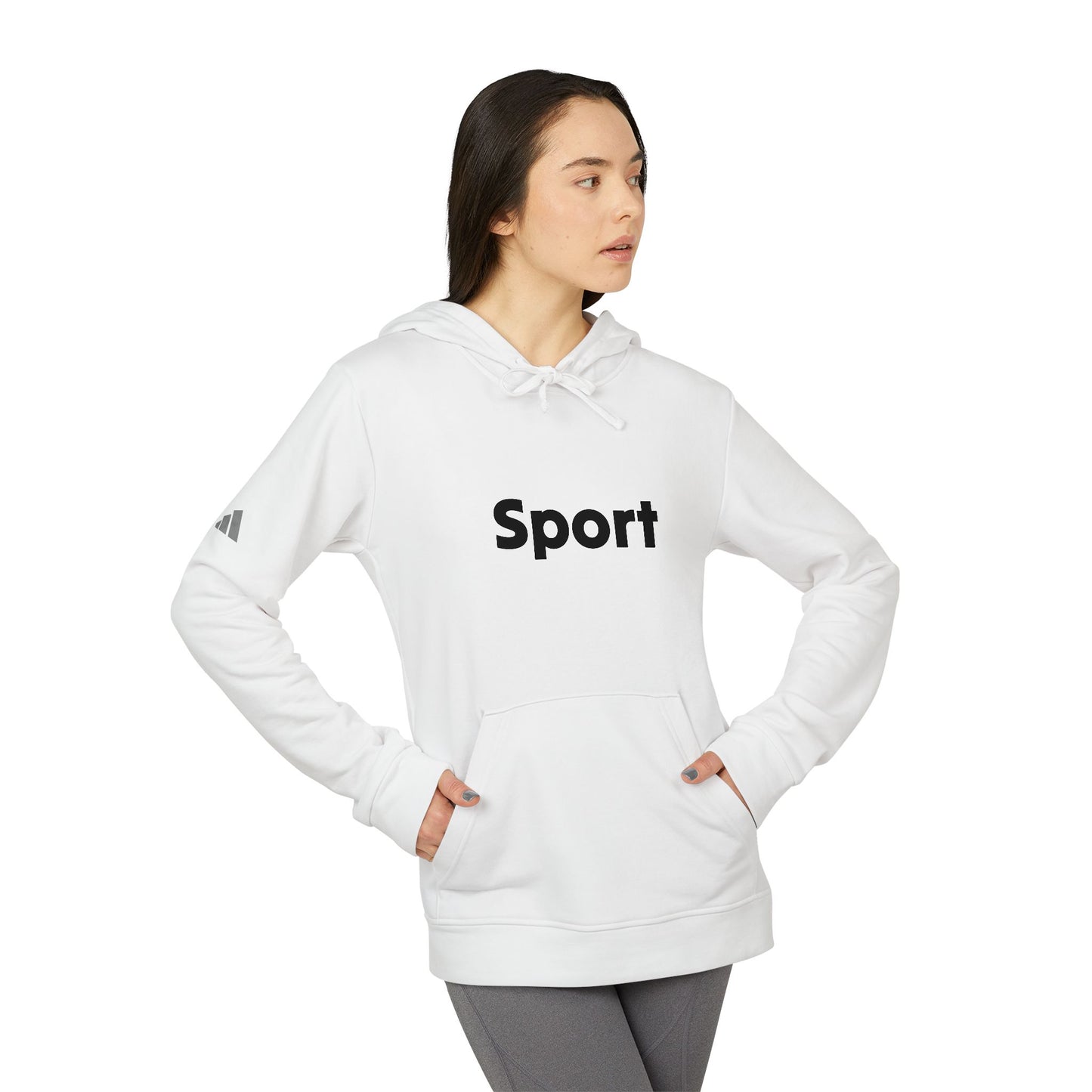 Adidas Unisex Fleece Hoodie - Sport Design for Casual Comfort