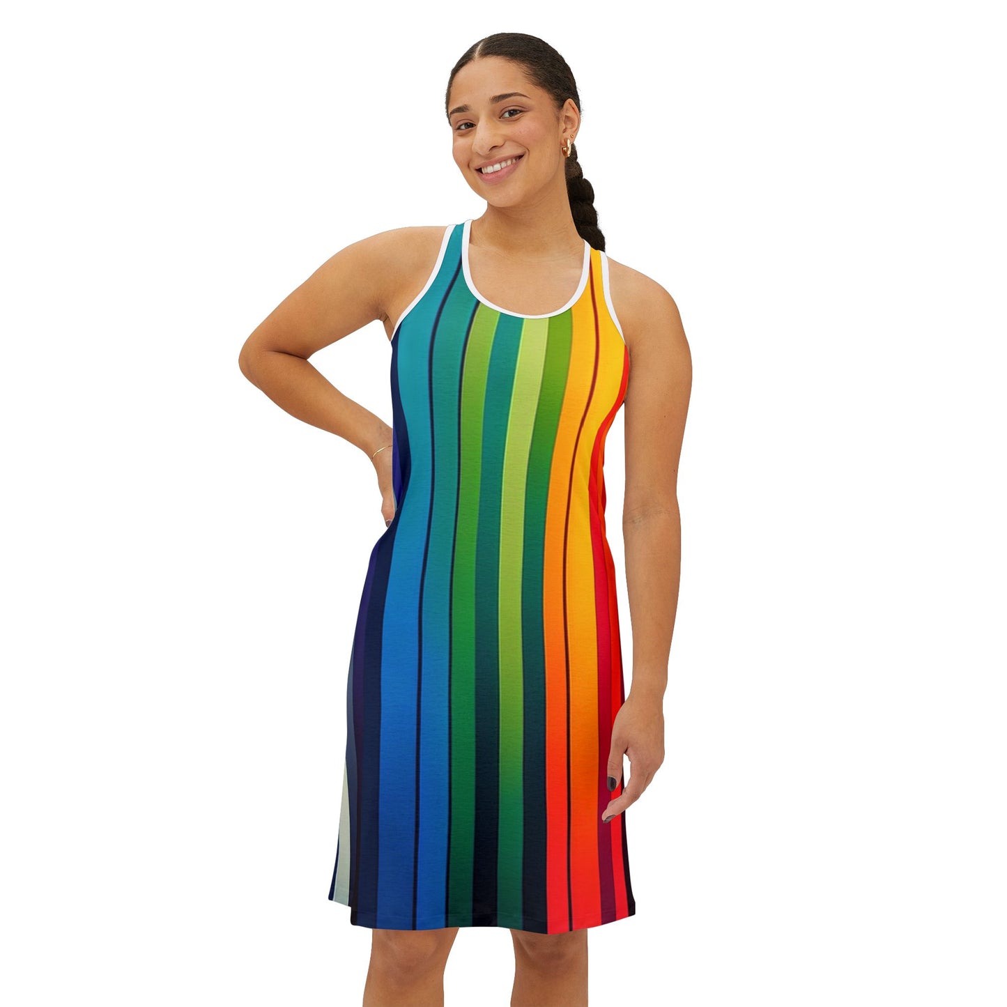 Women's Racerback Dress, Stripes