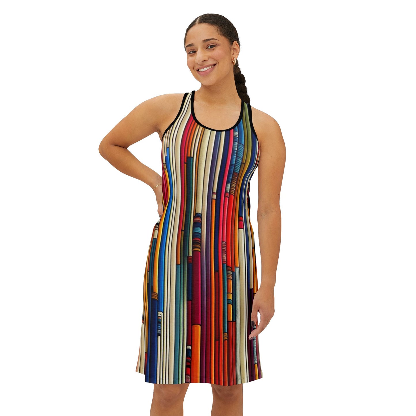 Women's Racerback Dress, Colour Stripes