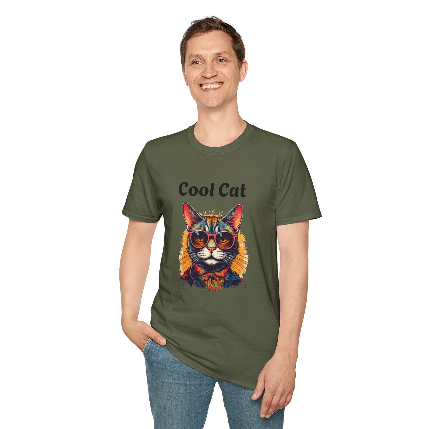 Cool Cat Unisex Softstyle T-Shirt