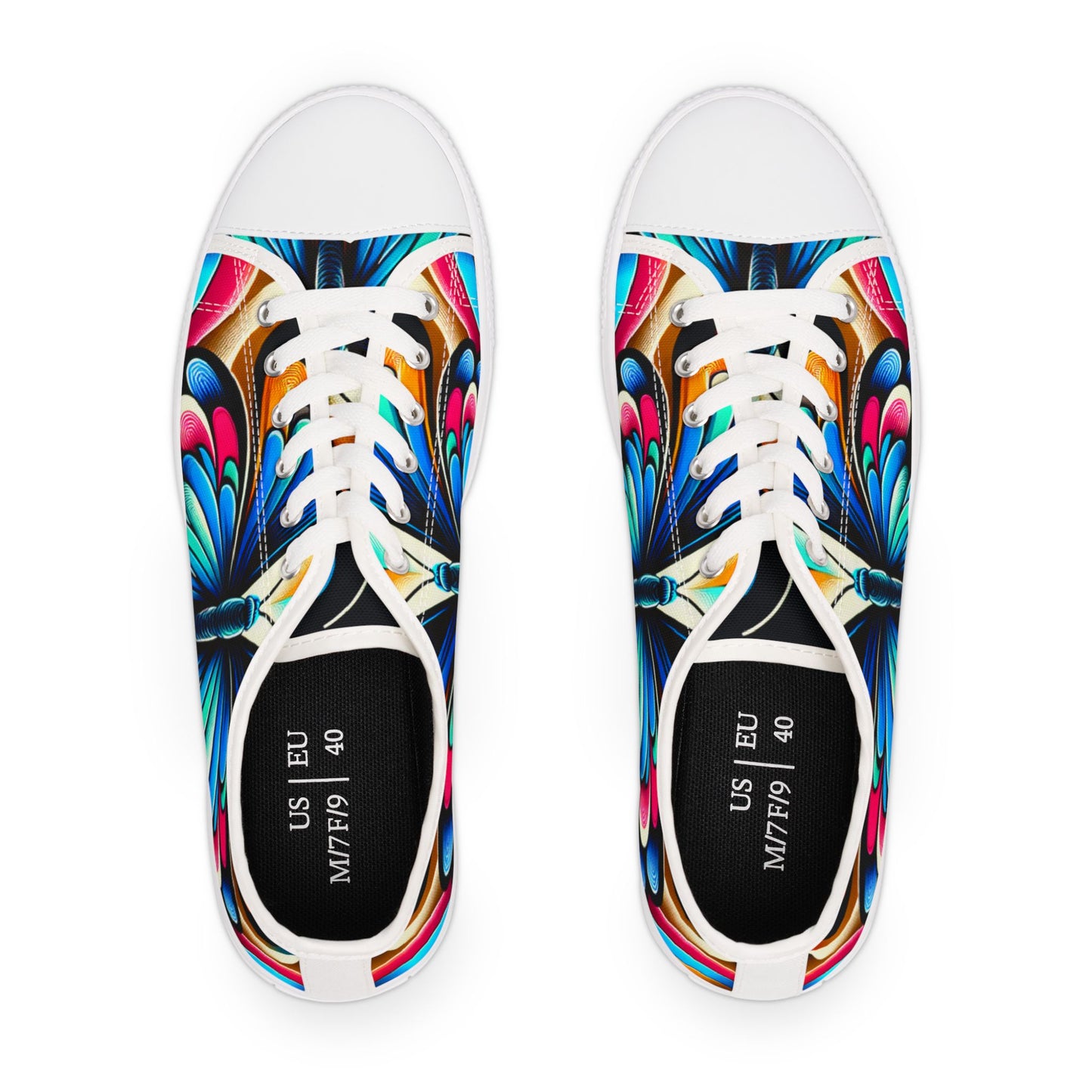 Colorful Butterfly Women's Low Top Sneakers