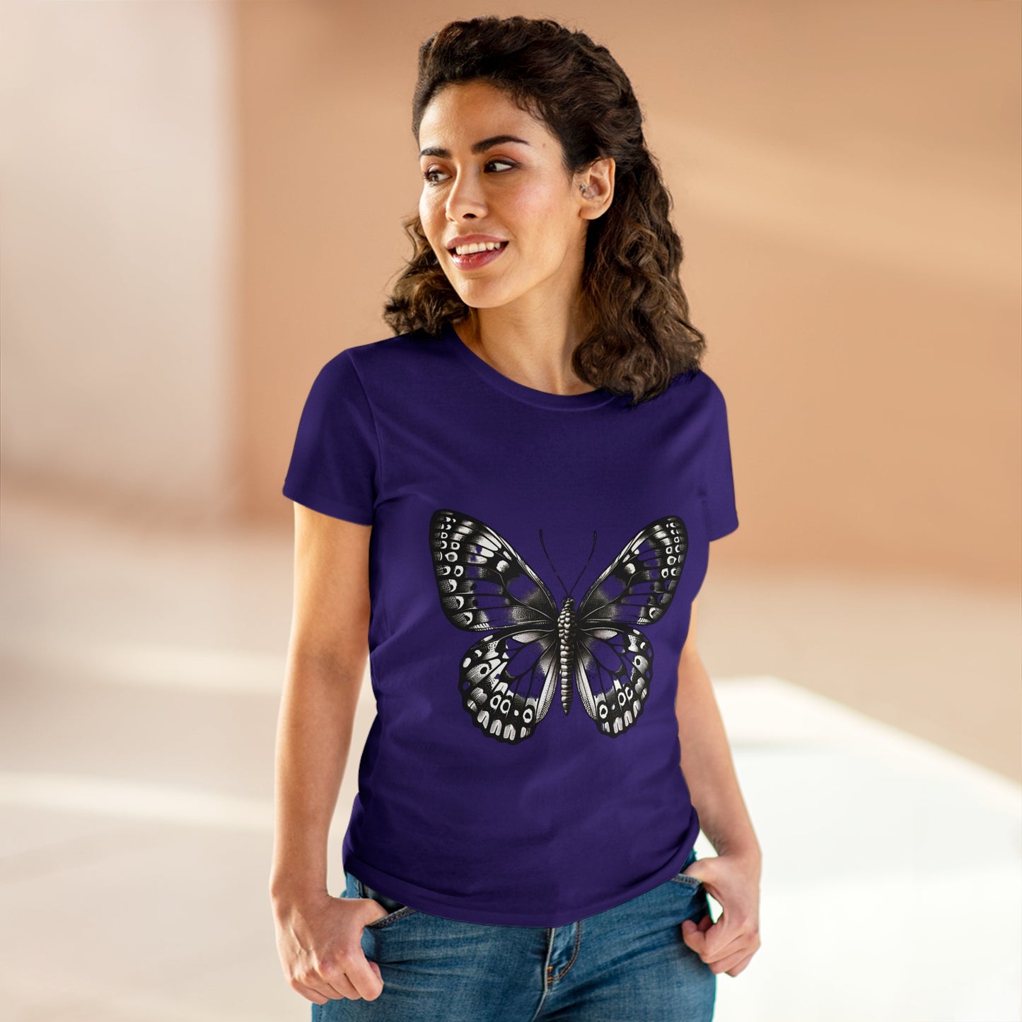 Inked Butterfly, Women's Cotton Tee