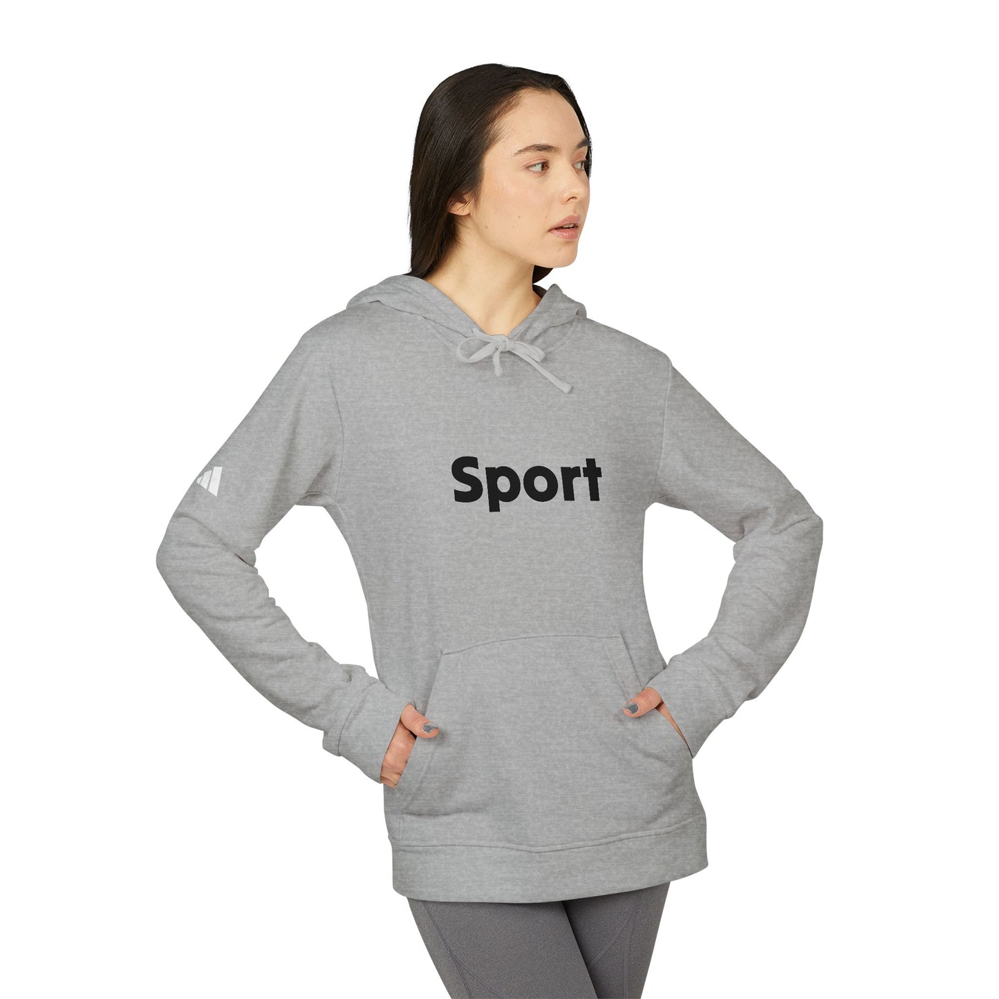 Adidas Unisex Fleece Hoodie - Sport Design for Casual Comfort