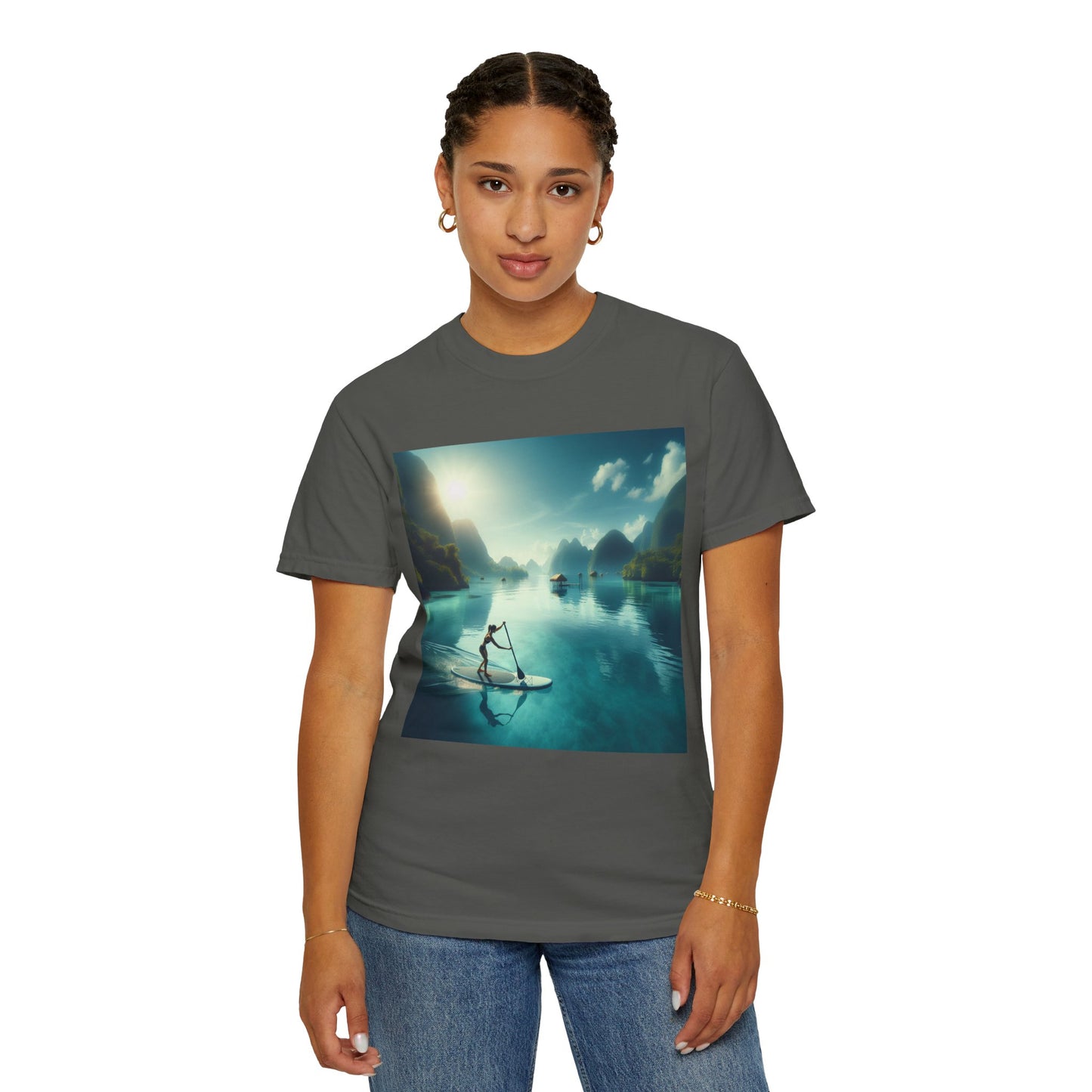 Paddle Boarding, Unisex Garment-Dyed T-shirt