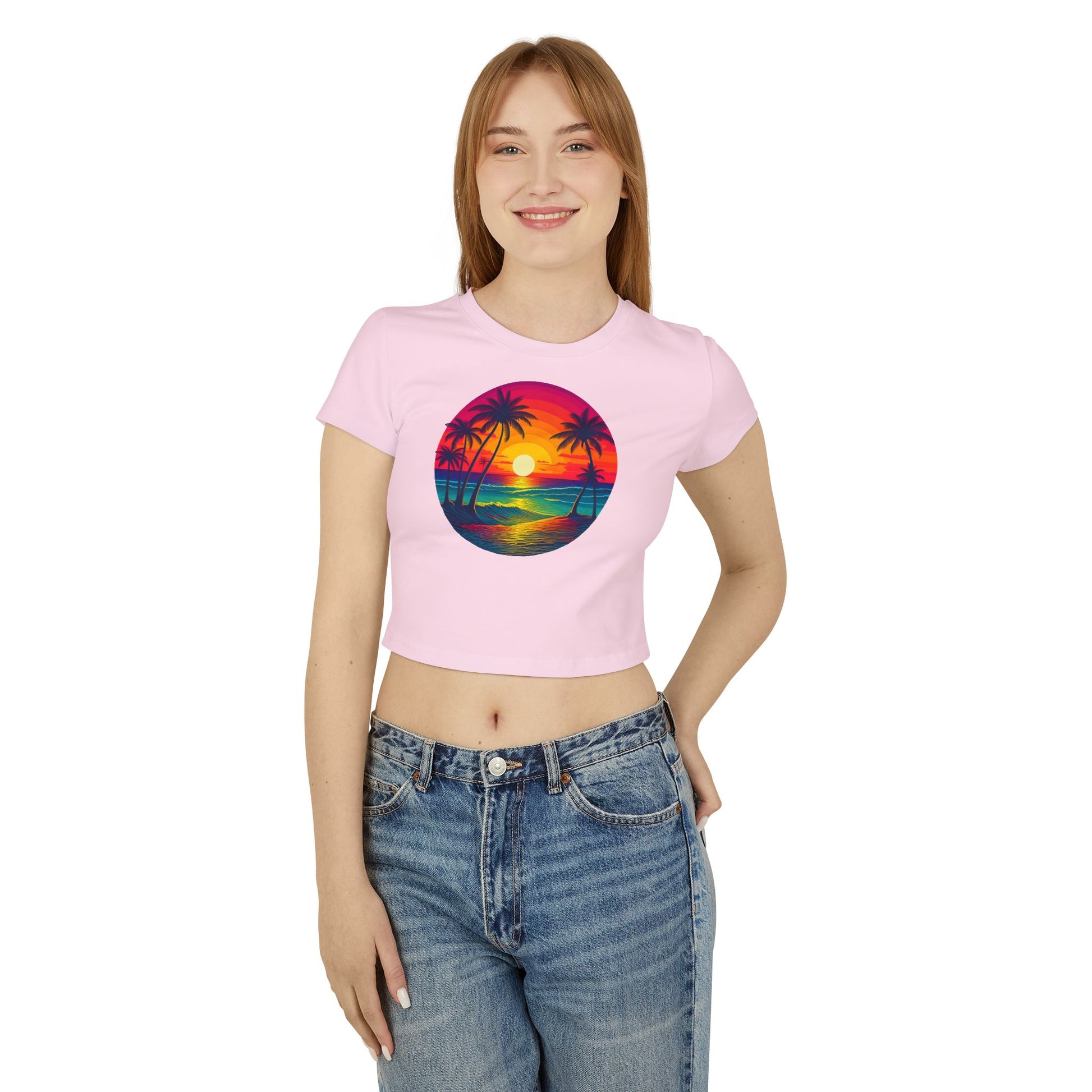 Sunset, Women's Baby Tee - Original Prints Co