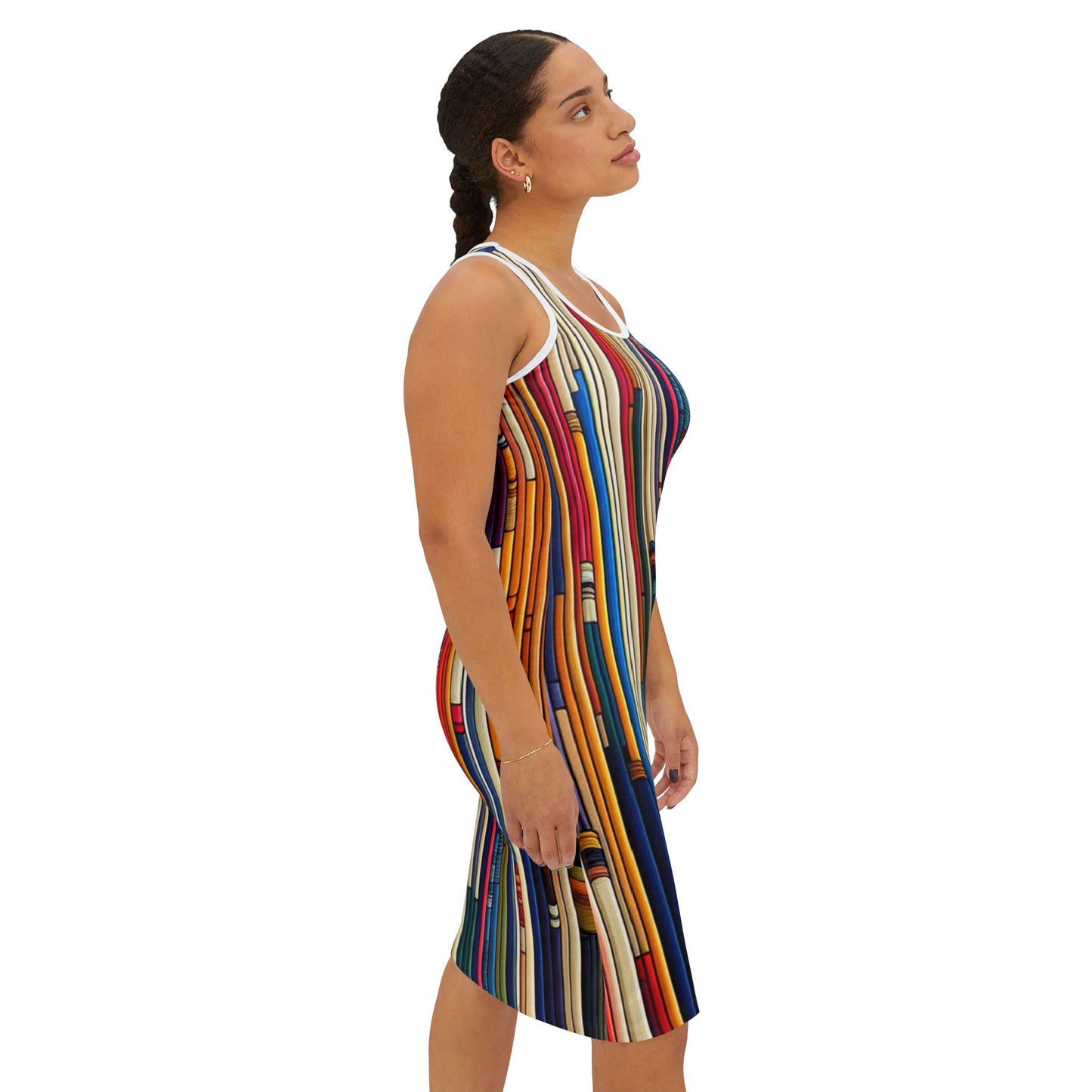 Women's Racerback Dress, Colour Stripes