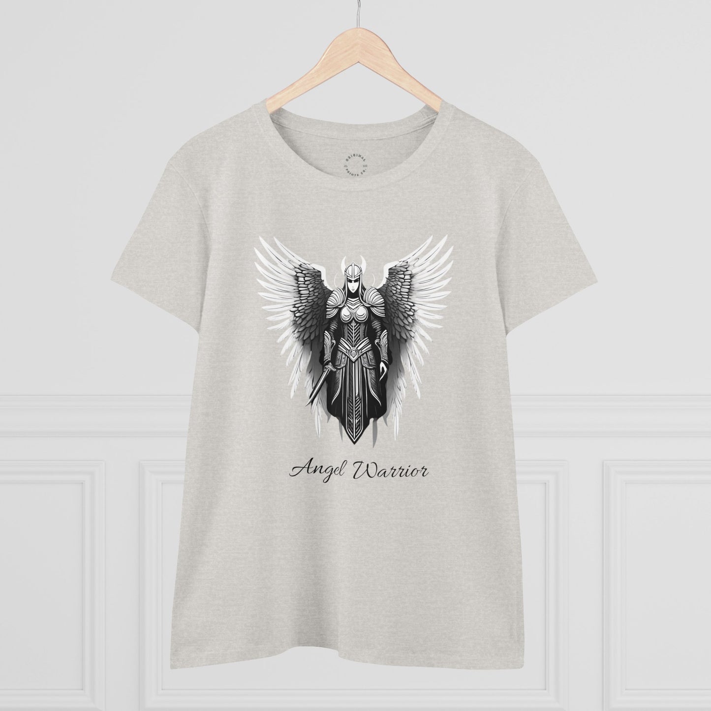 Women's Mid-weight Cotton Tee, Angel Warrior