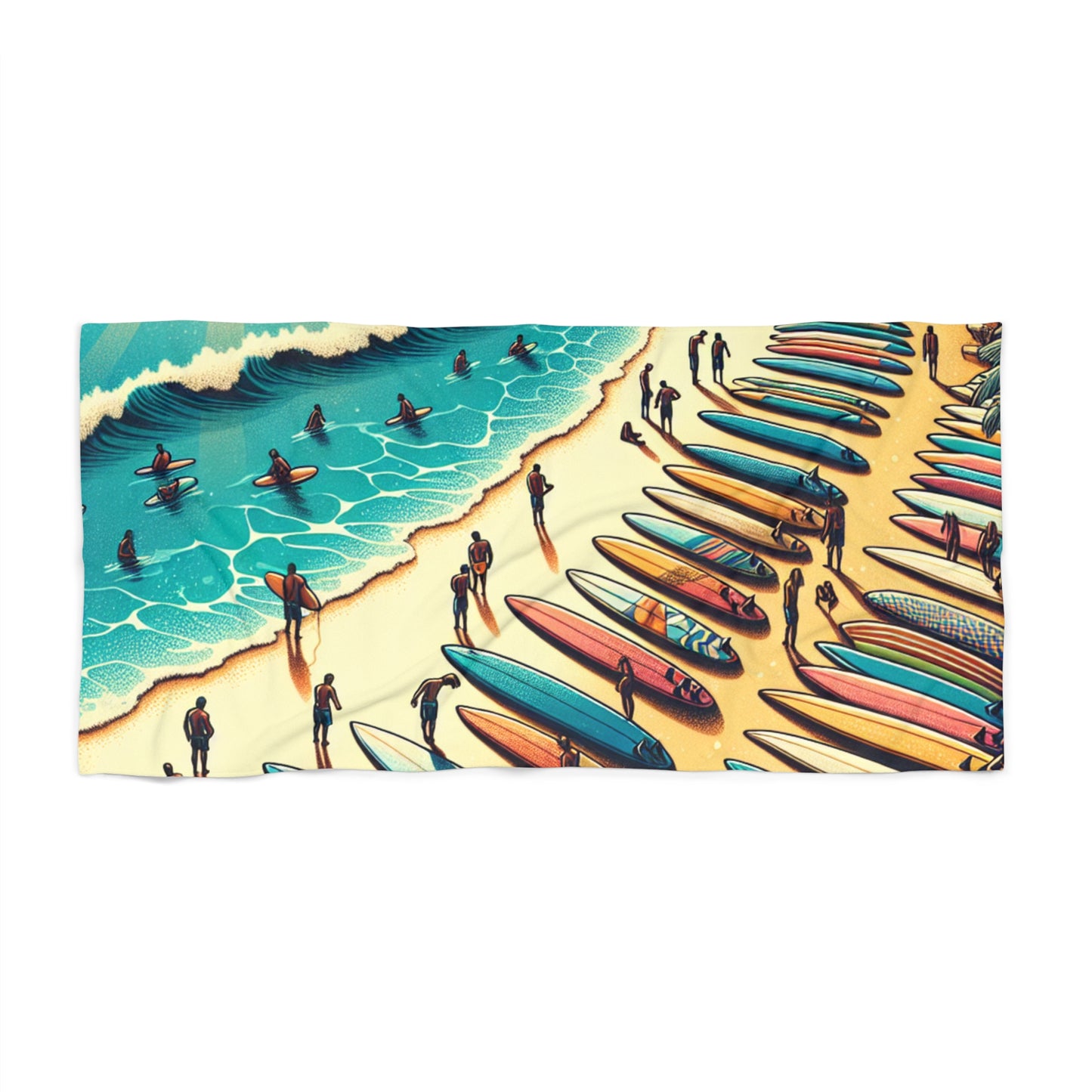 Surf Boards on the Beach, Beach Towel