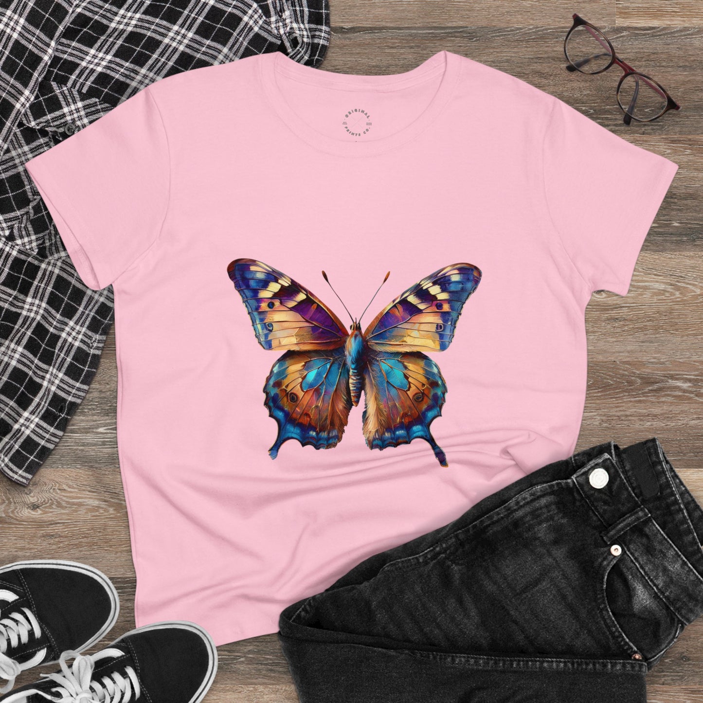 Women's Cotton Tee, Butterflies