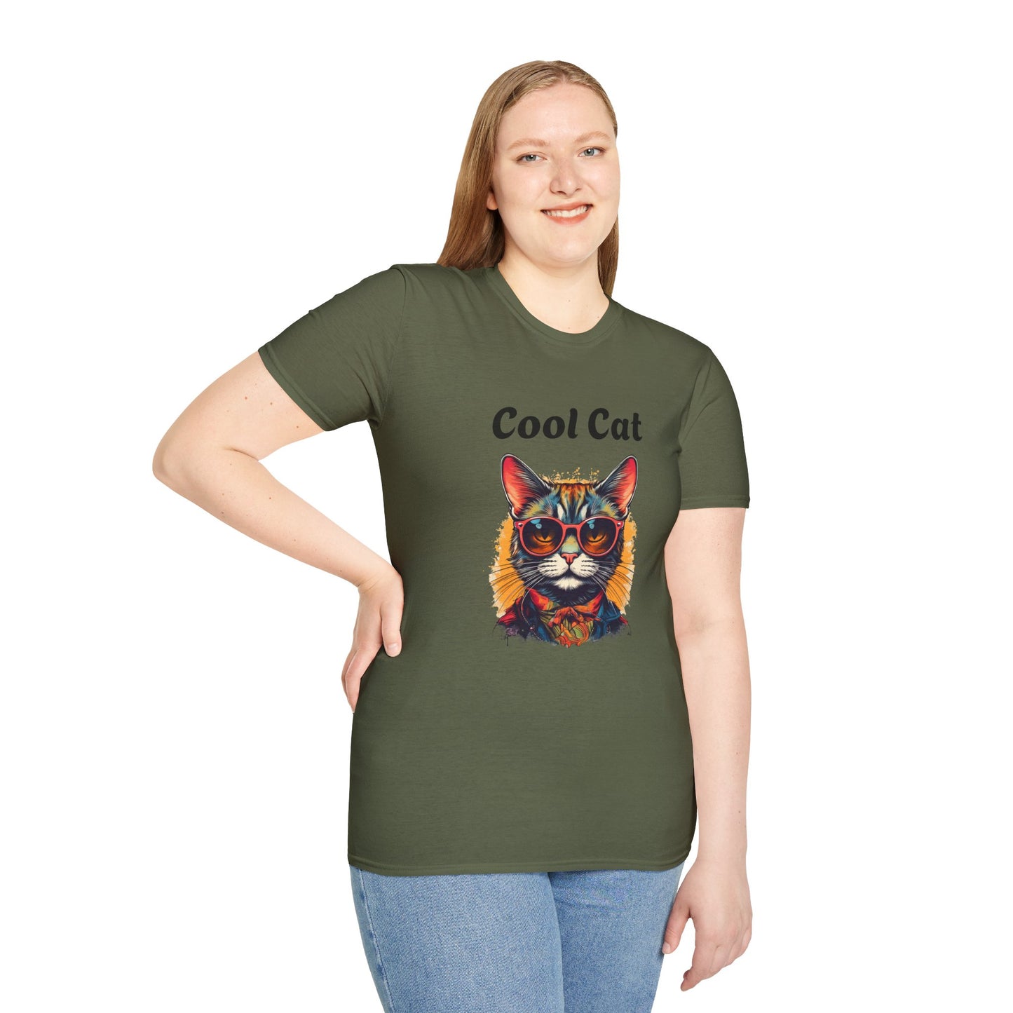 Cool Cat Unisex Softstyle T-Shirt