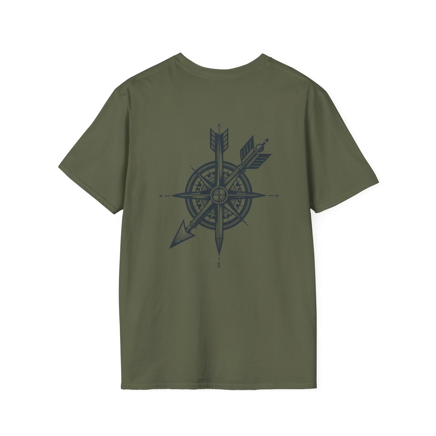 Adventure Compass Unisex Softstyle T-Shirt - Explore & Navigate Your Journey