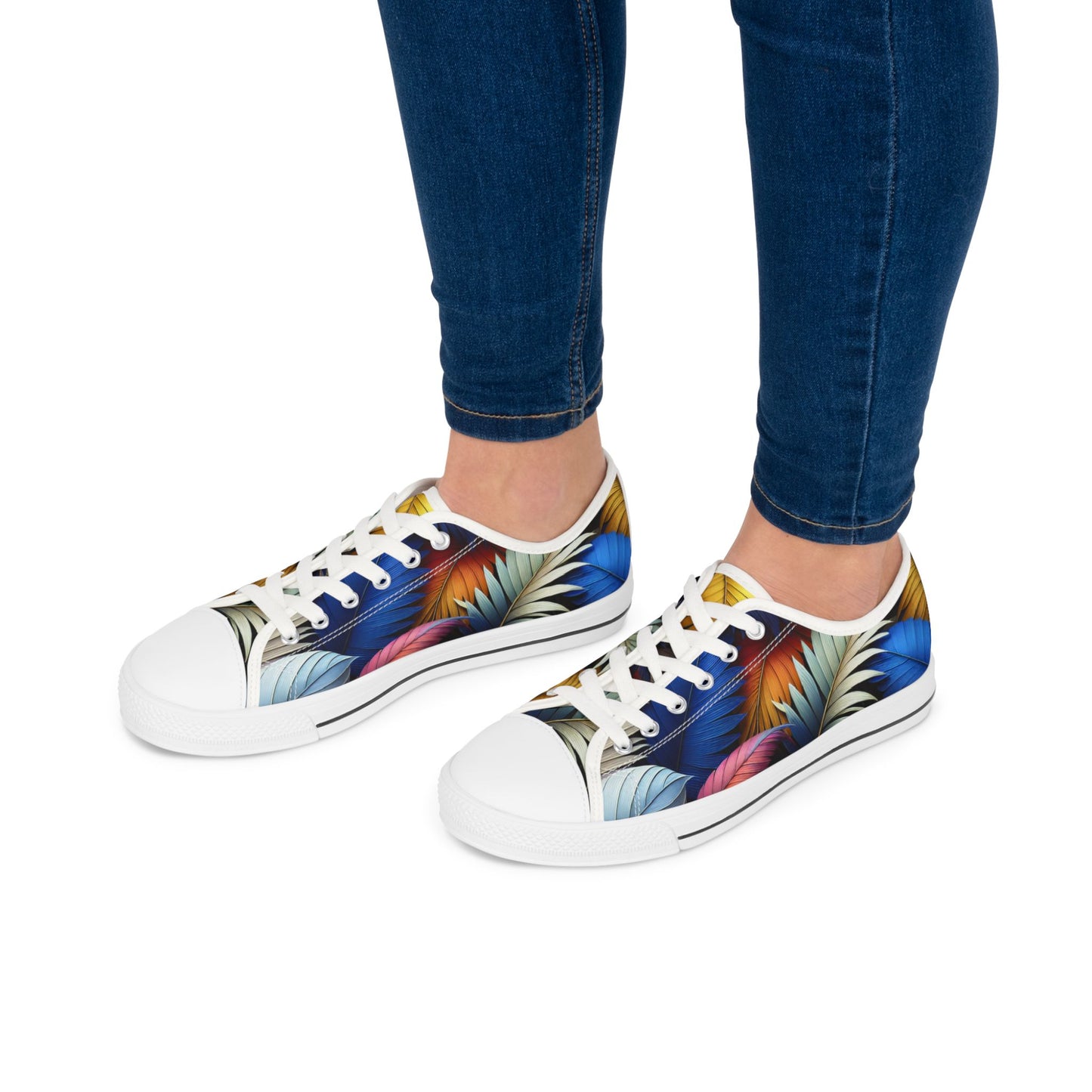 Tropical Printed Women's Low Top Sneakers