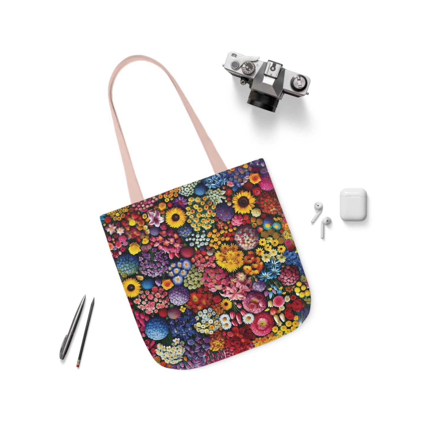 Canvas Tote Bag, Flowers