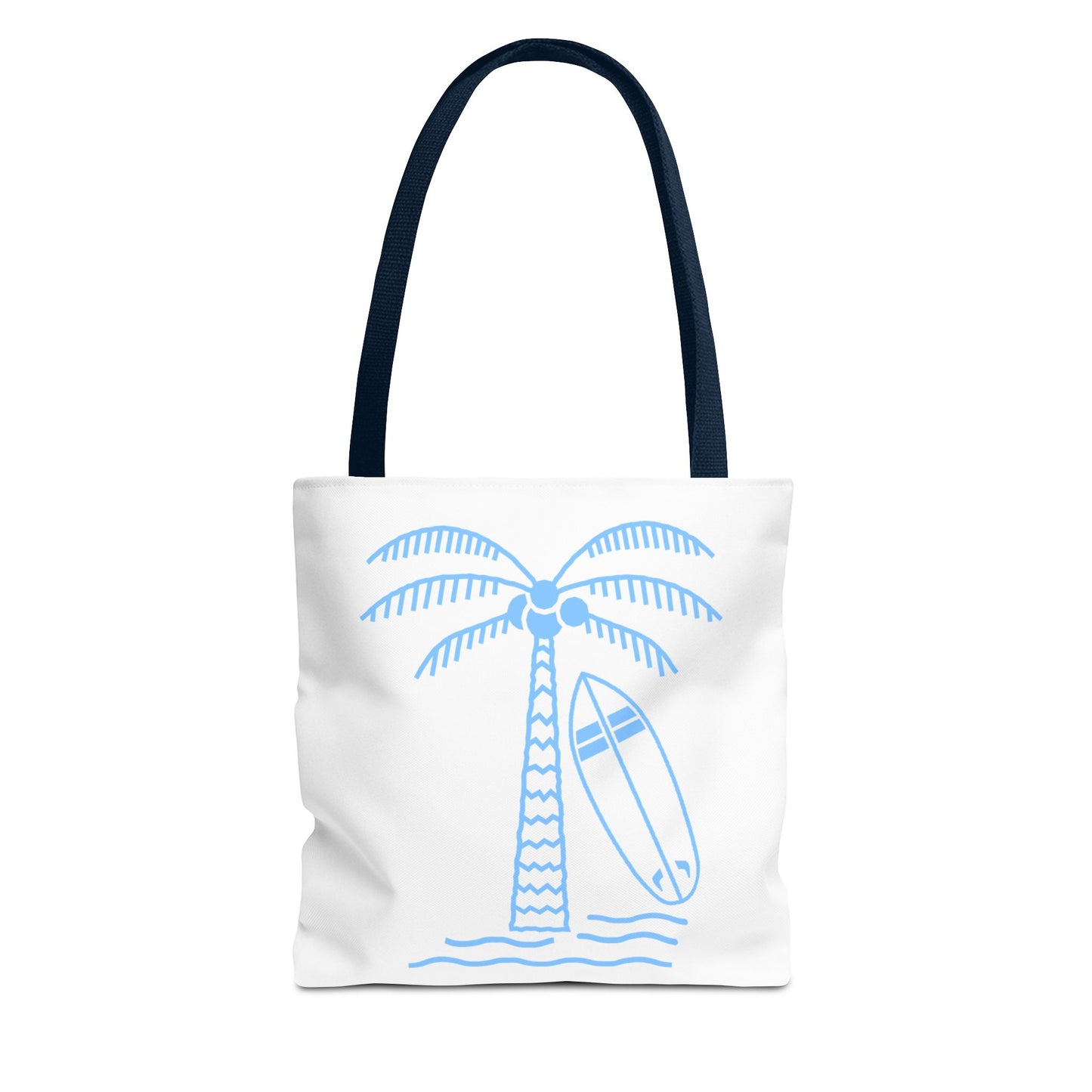 Palm Tree, Surf Board, Tote Bag