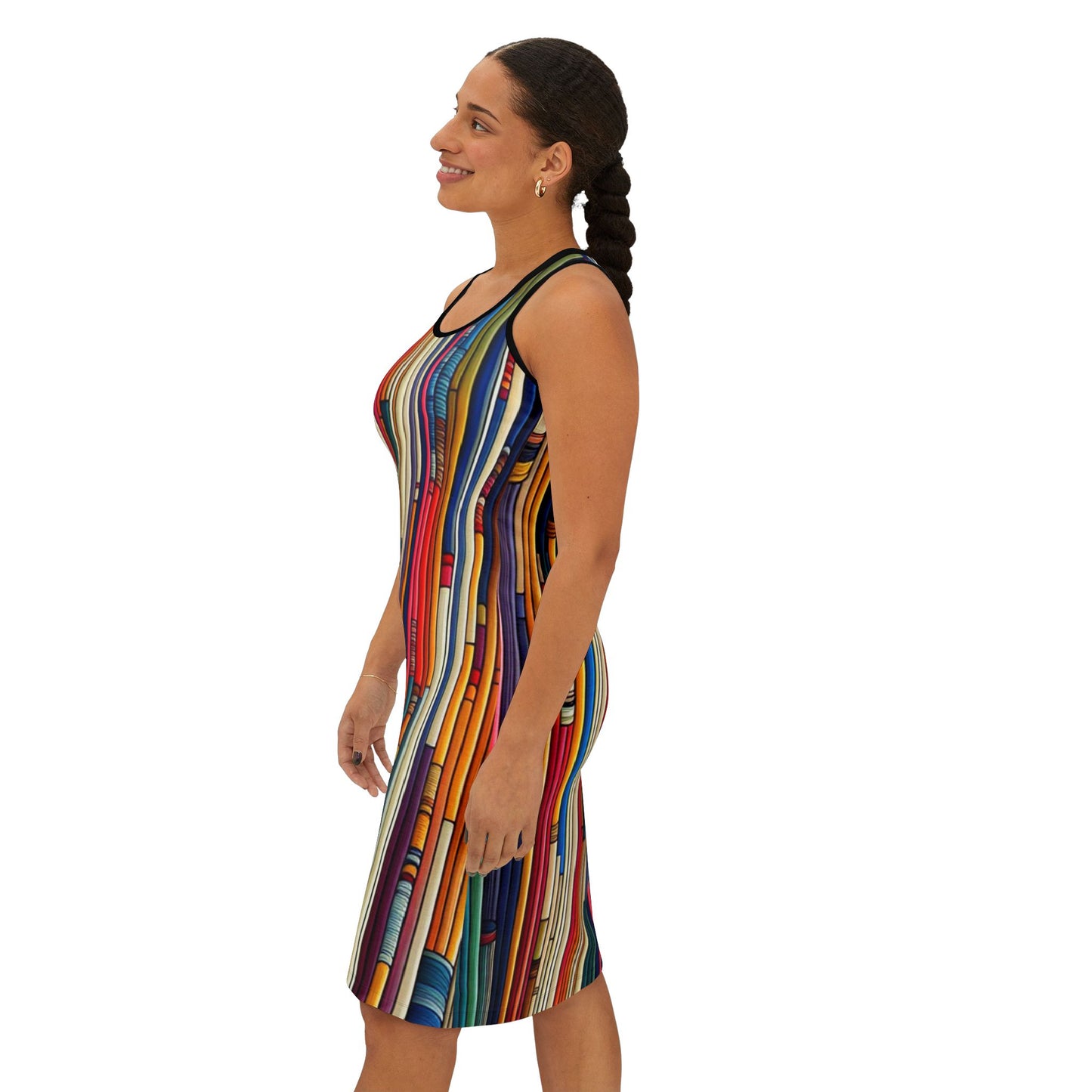 Women's Racerback Dress, Colour Stripes