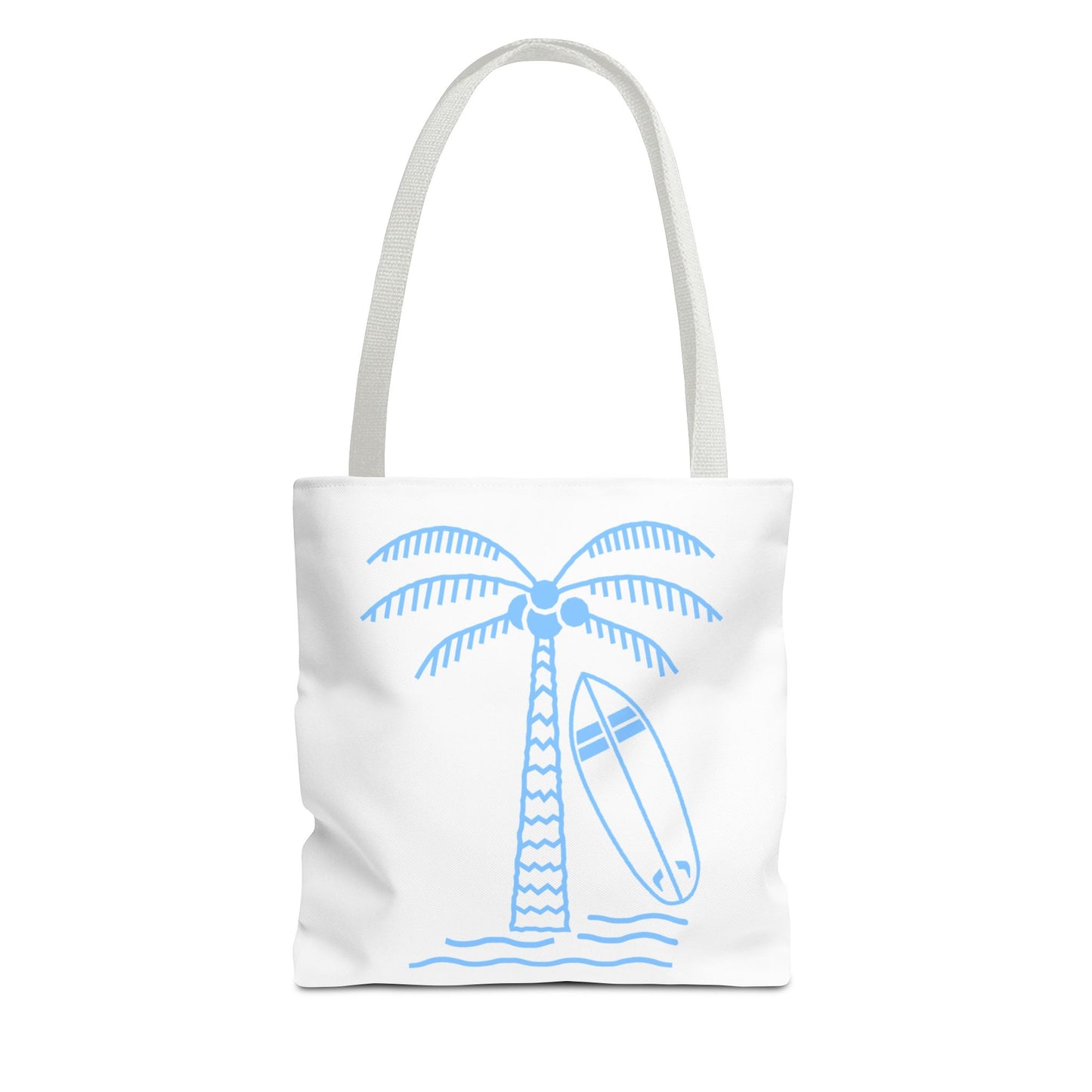 Palm Tree, Surf Board, Tote Bag