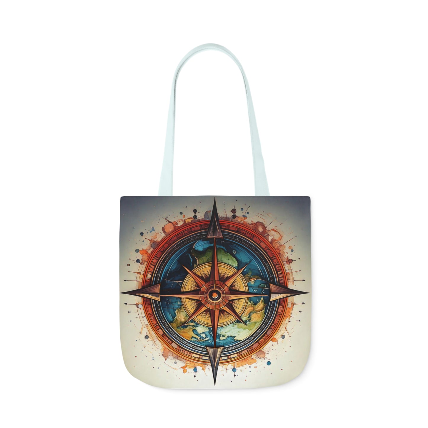 World Compass, Canvas Tote Bag.