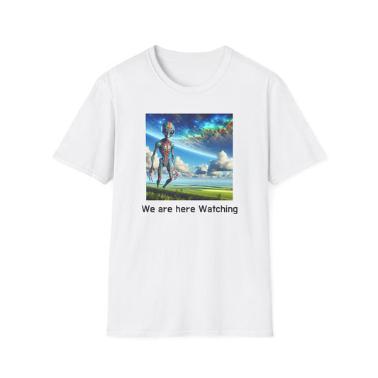 We are here Watching, Unisex Softstyle T-Shirt - Original Prints Co