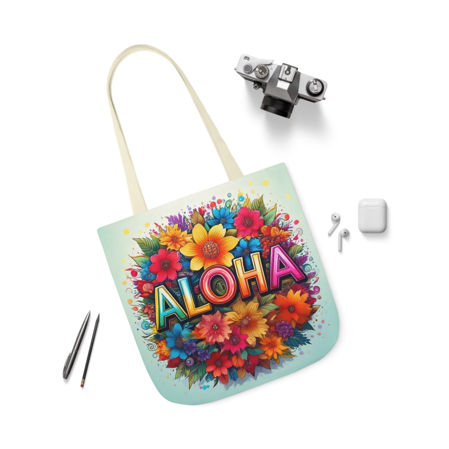 Tote Bag, Canvas ALOHA print