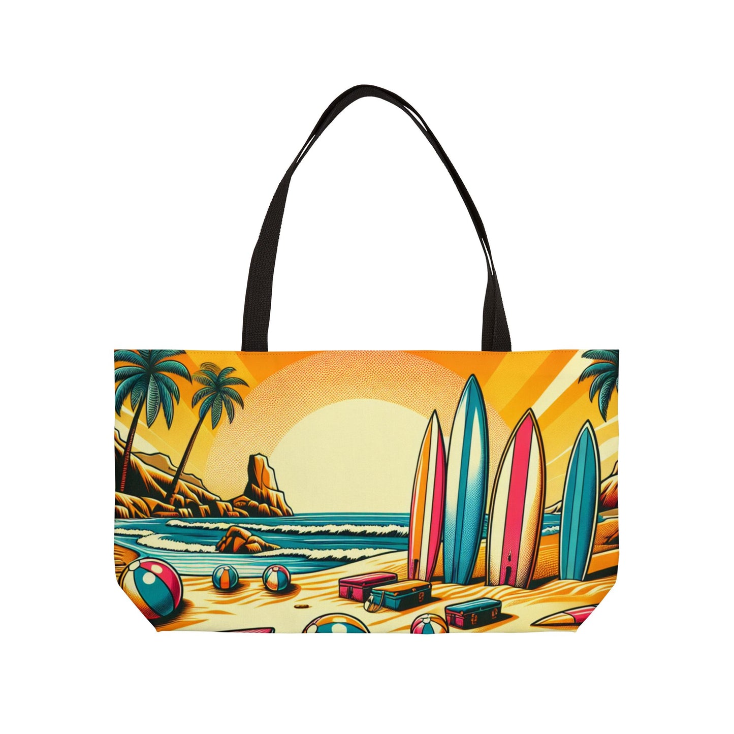 Weekender Tote Bag, Day at the Beach