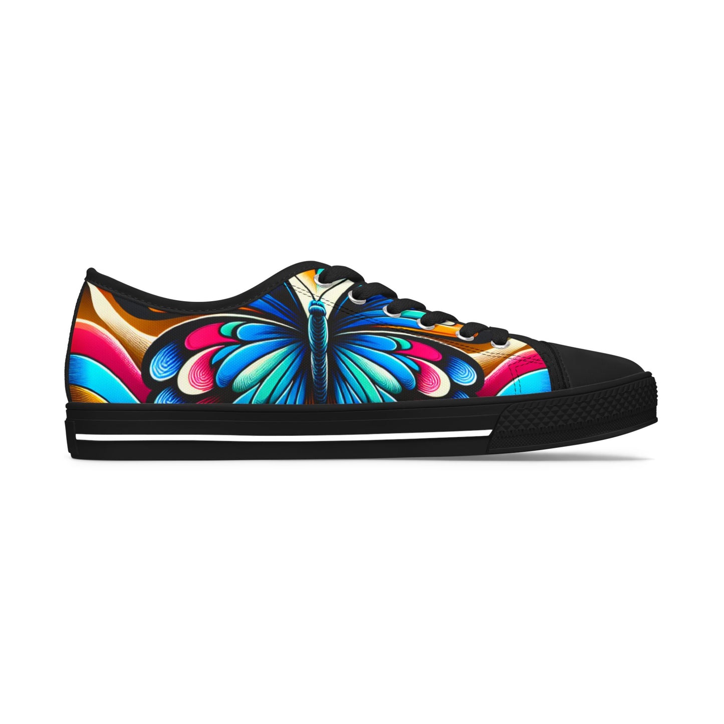 Colorful Butterfly Women's Low Top Sneakers