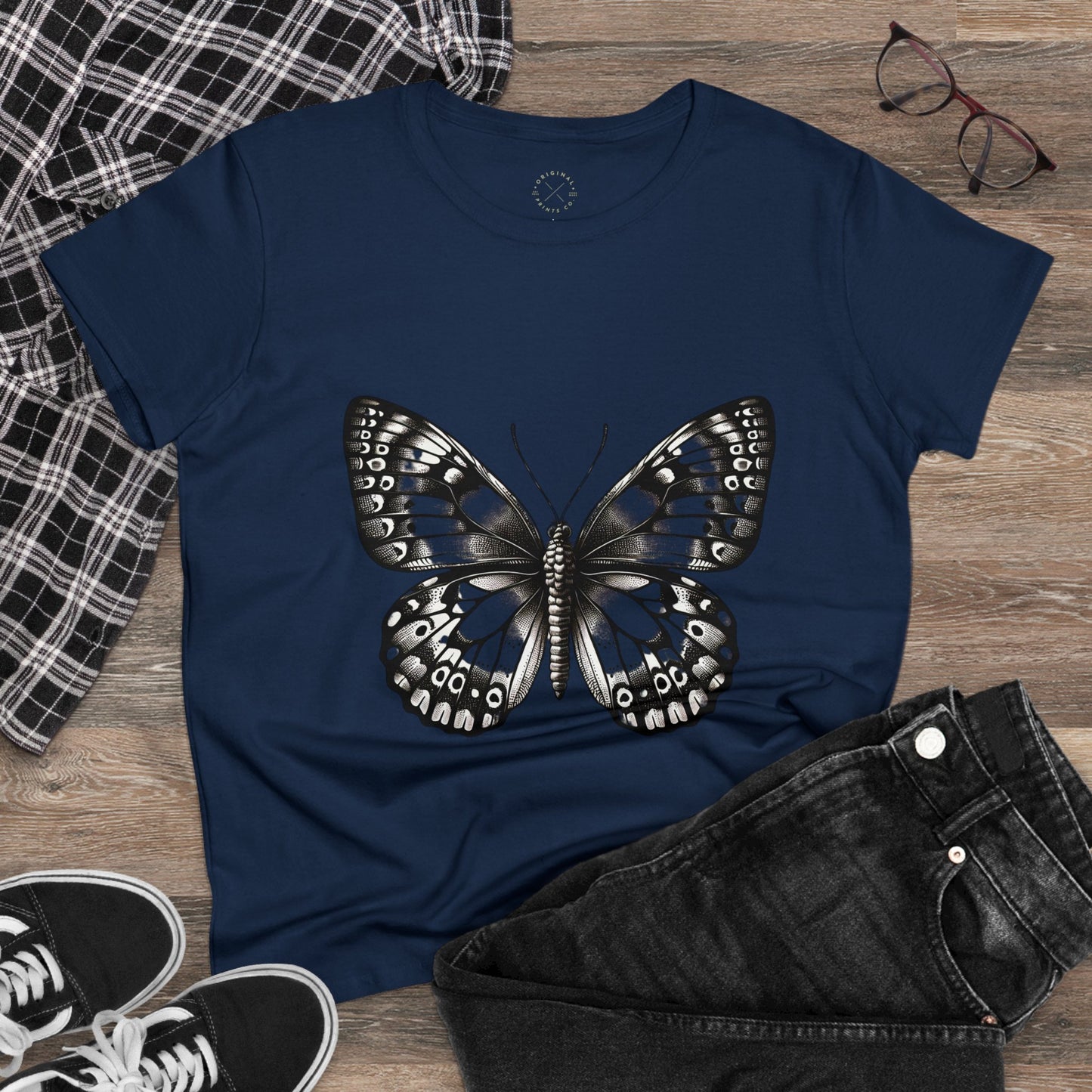 Inked Butterfly, Women's Cotton Tee