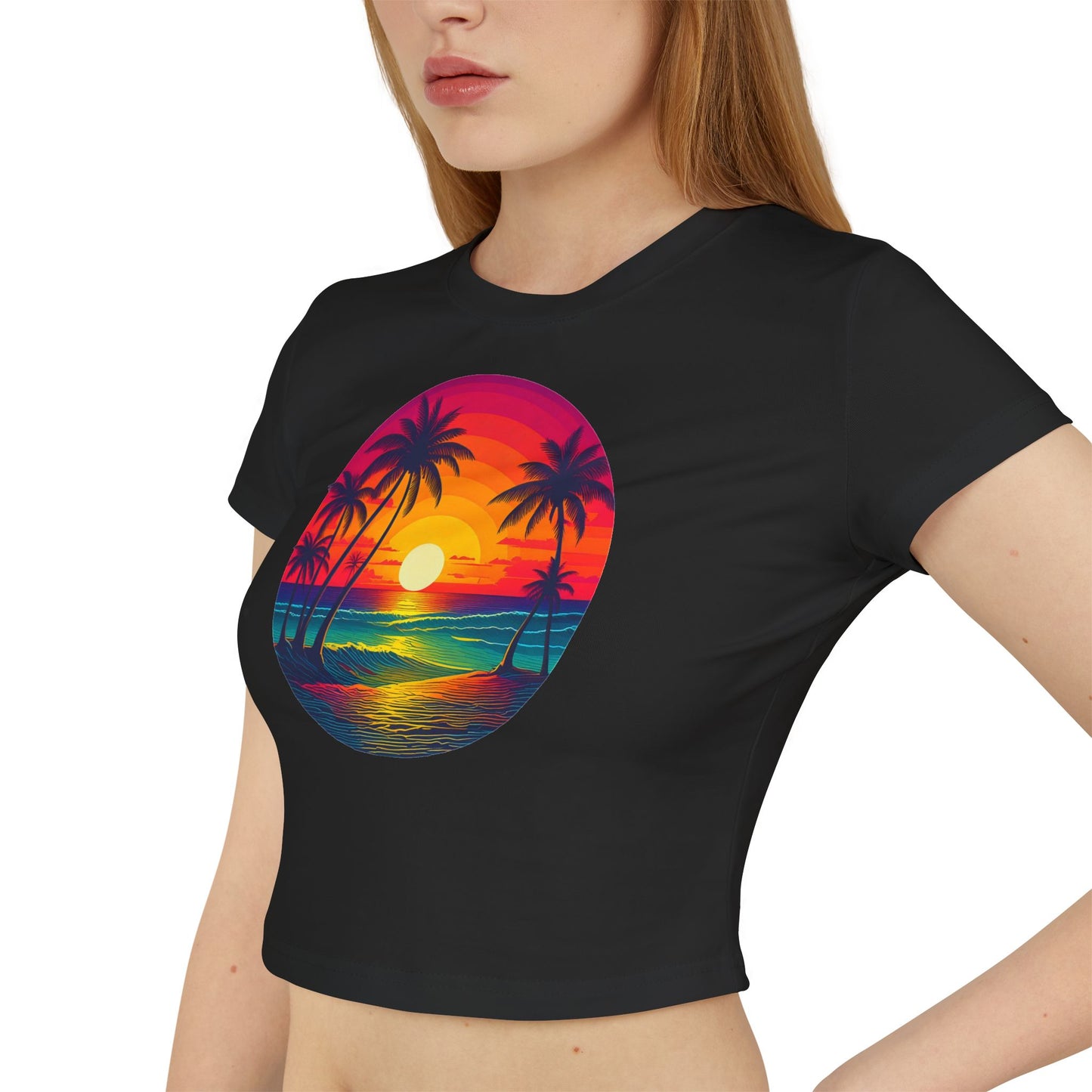 Sunset, Women's Baby Tee - Original Prints Co