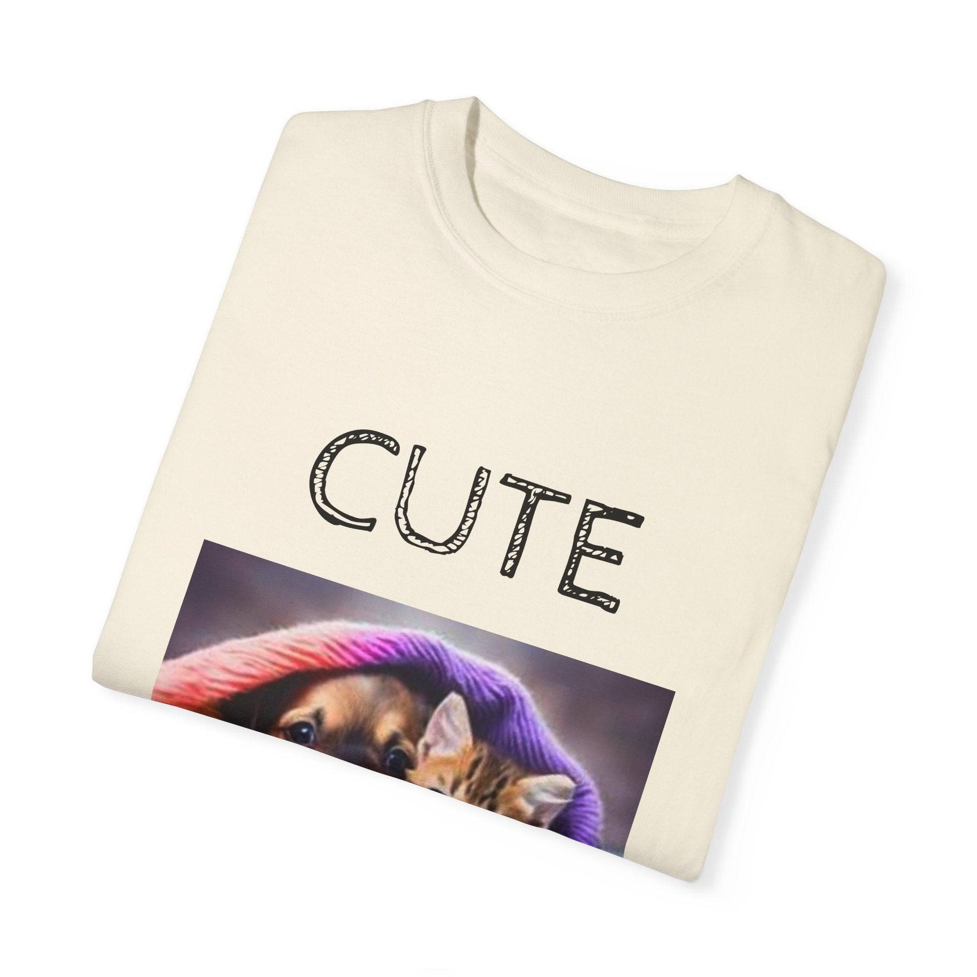 Unisex T-shirt, Cute Puppy & Kitten