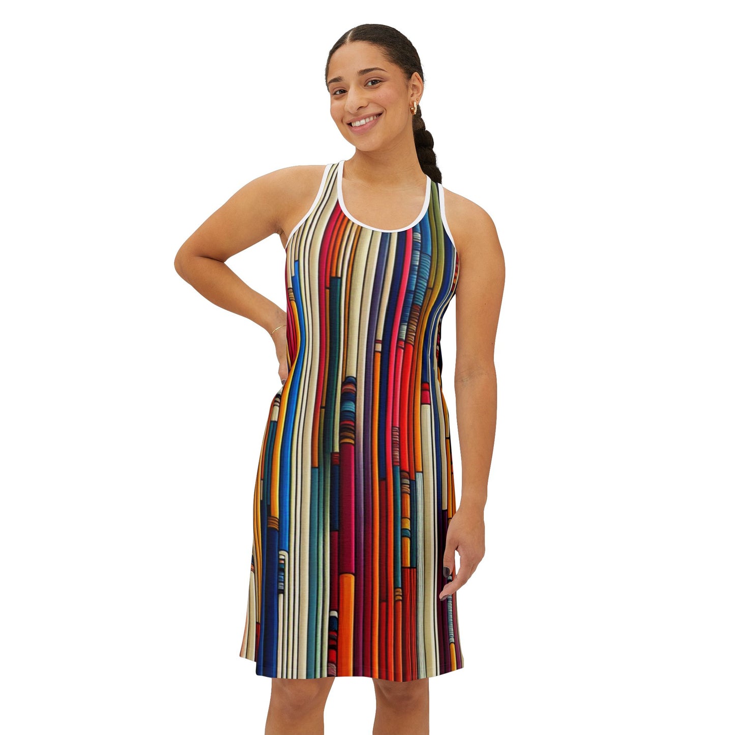 Women's Racerback Dress, Colour Stripes