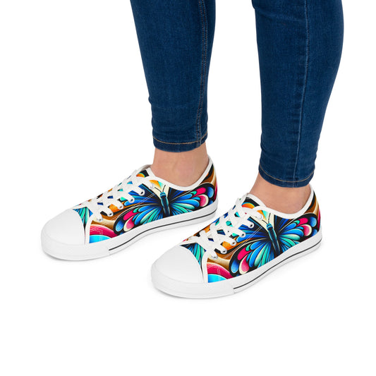 Colorful Butterfly Women's Low Top Sneakers