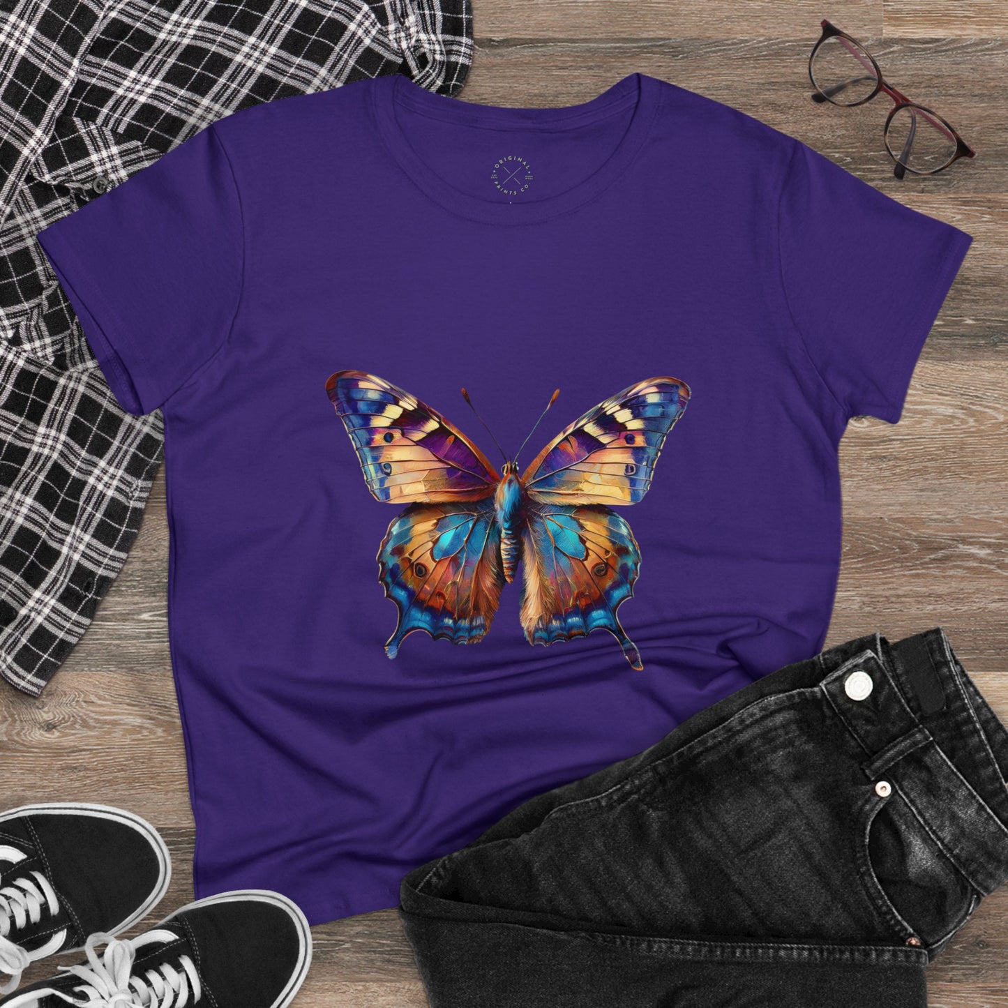 Women's Cotton Tee, Butterflies