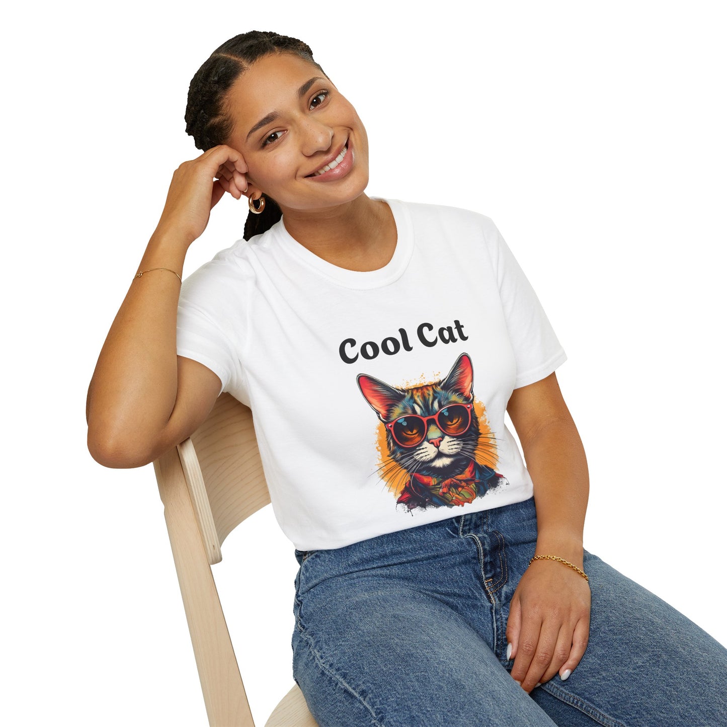 Cool Cat Unisex Softstyle T-Shirt