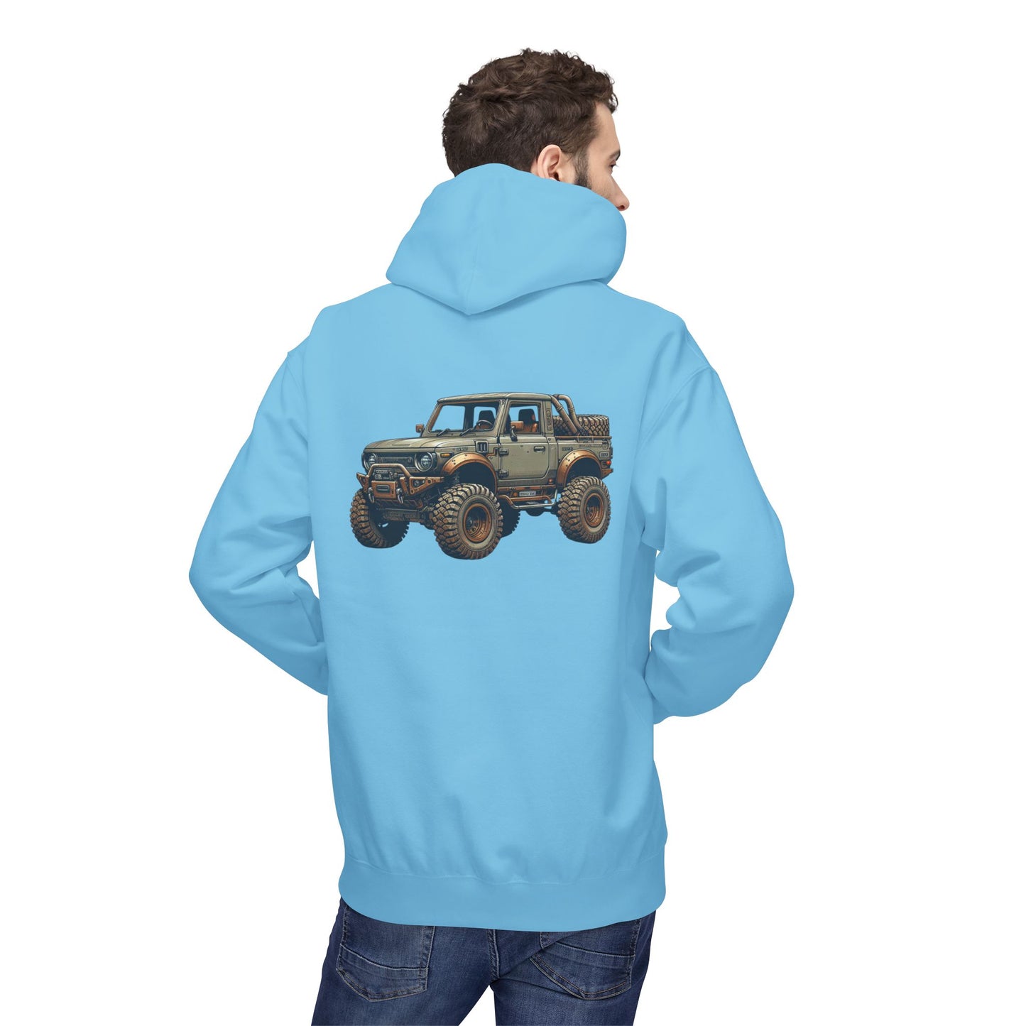 Mud Slinging Unisex Midweight Fleece Hoodie - Perfect for Off-Road Enthusiasts