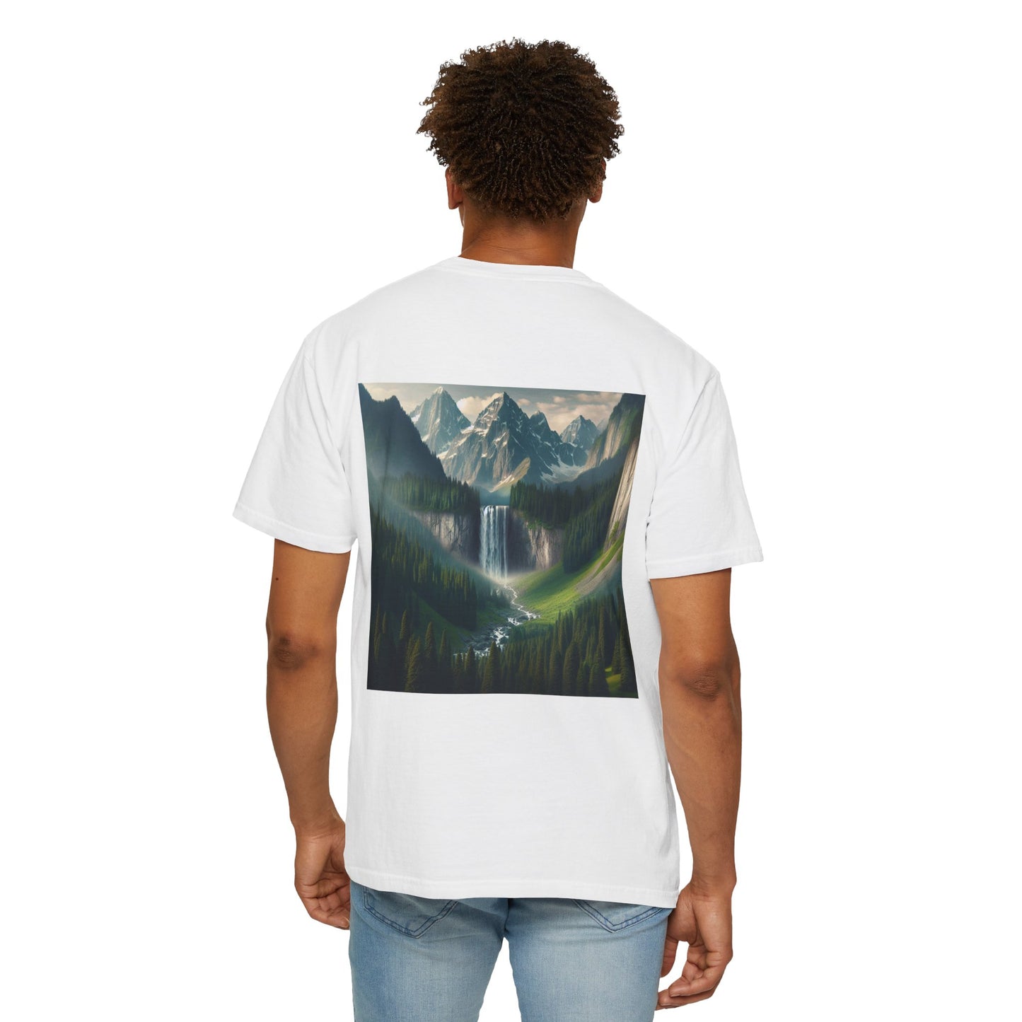 Hiking, Waterfall, Unisex T-shirt