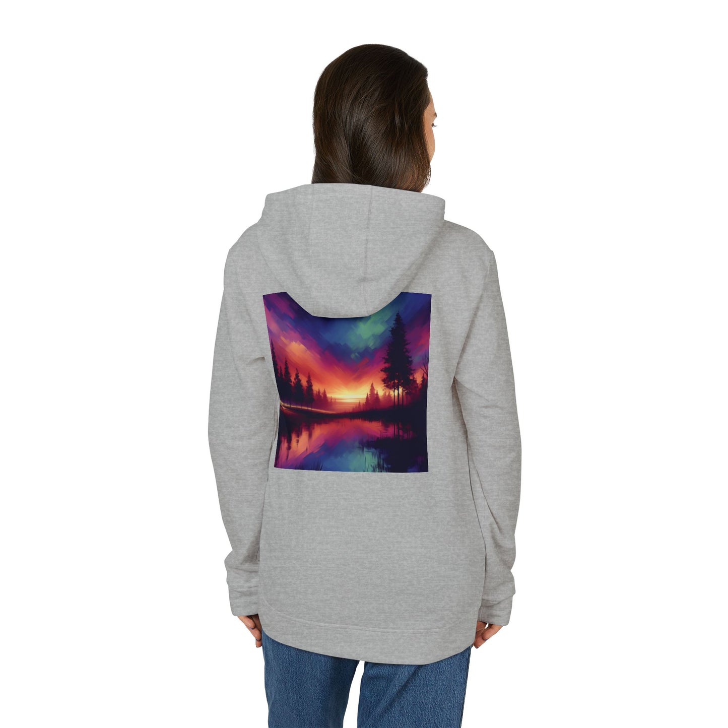 Adidas Unisex Fleece Hoodie,Abstract Sunrise,