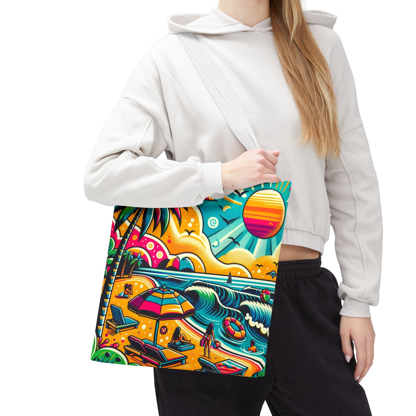 Tote Bag, Beach Print