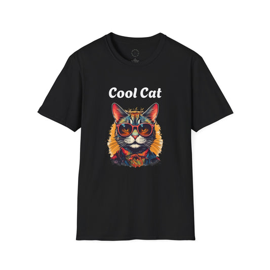 Cool Cat Unisex Softstyle T-Shirt - Original Prints Co