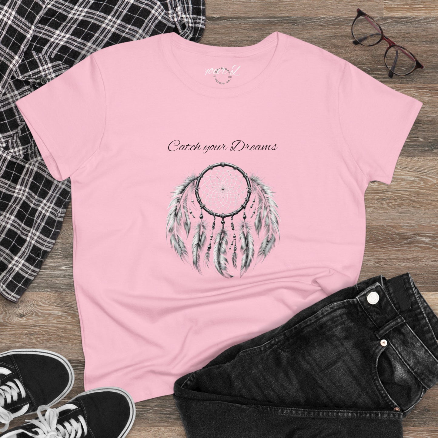 Women's Cotton Tee, Catch your Dreams