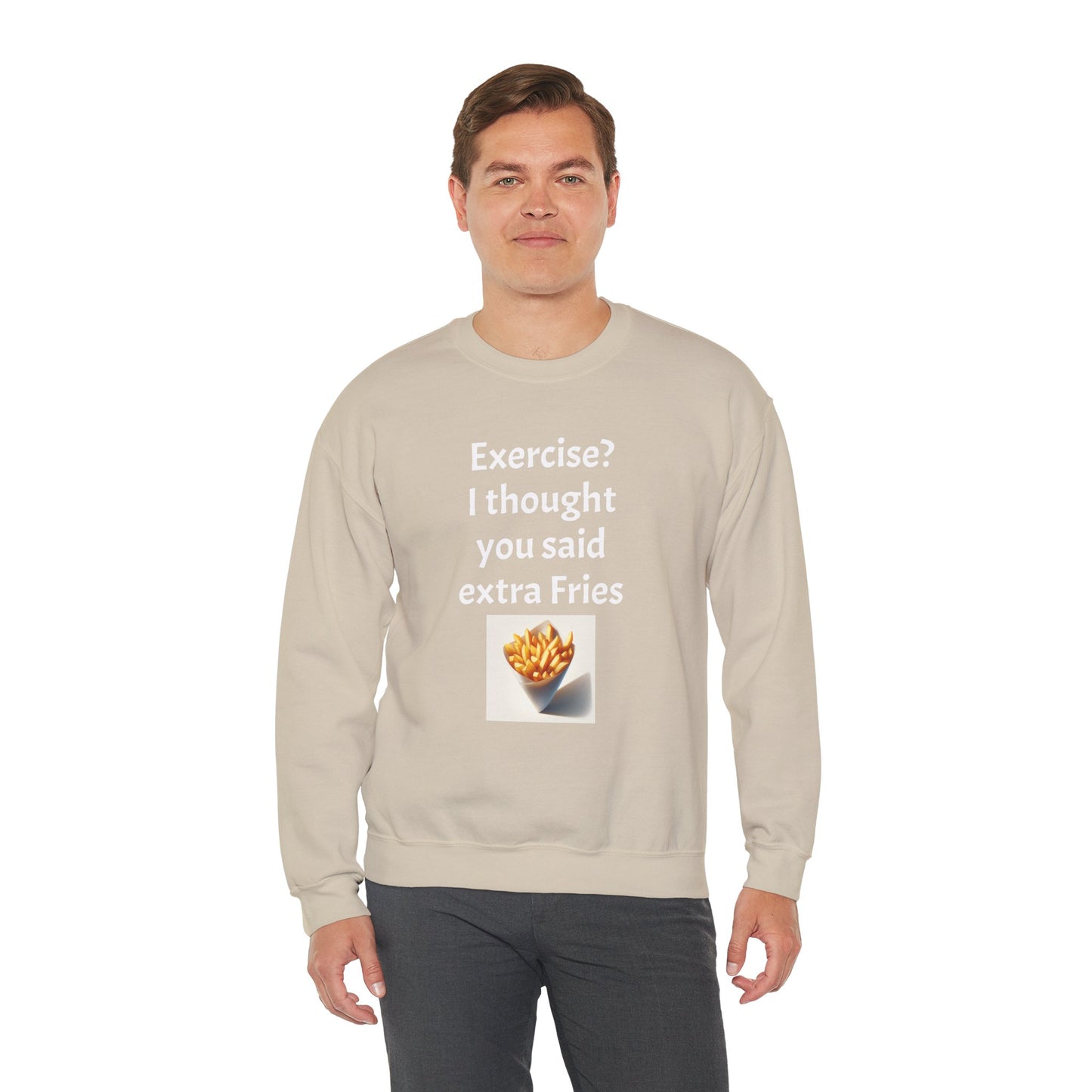 I thought you said extra Fries, Unisex Heavy Blend™ Crewneck Sweatshirt