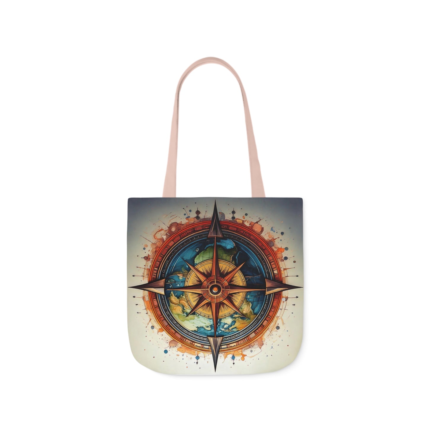 World Compass, Canvas Tote Bag.